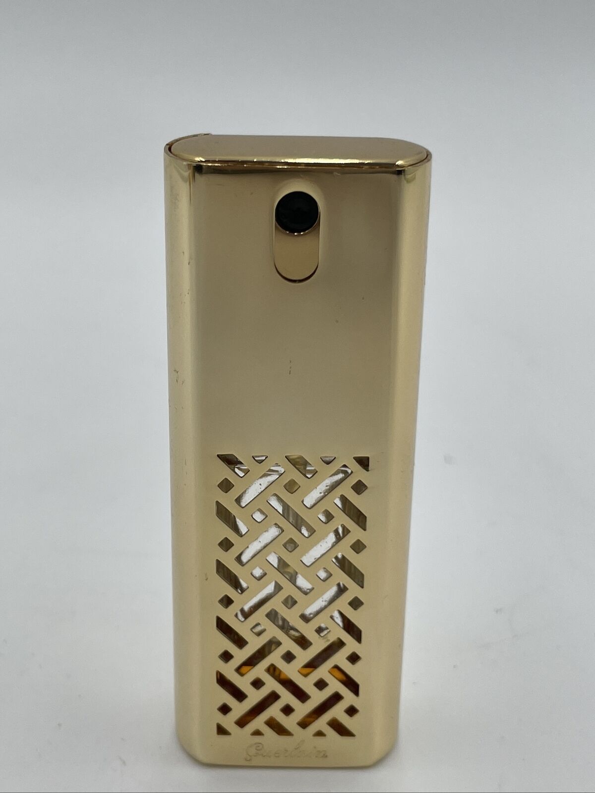 Vintage GUERLAIN Shalimar Refill Perfume Atomizer Bottle 1982 Paris Gold Metal