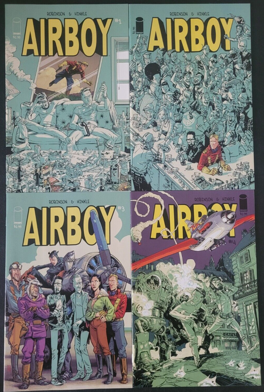 AIRBOY #1-4 (2015) IMAGE COMICS FULL COMPLETE SERIES VALKYRIE ROBINSON HINKLE