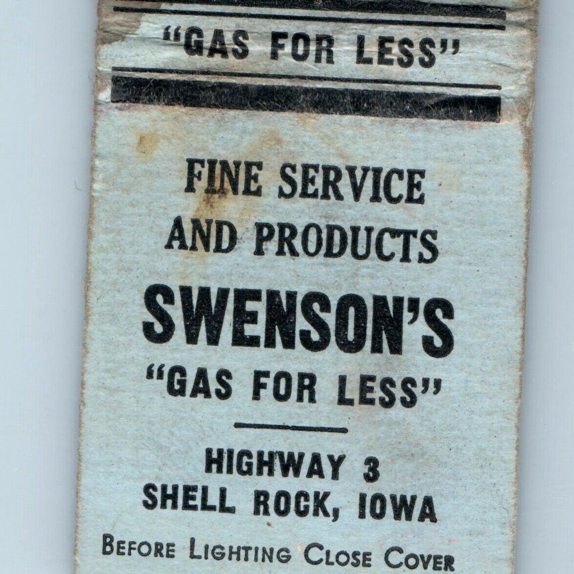 c1940s Hwy 3 Shell Rock, IA Swenson\'s Station \