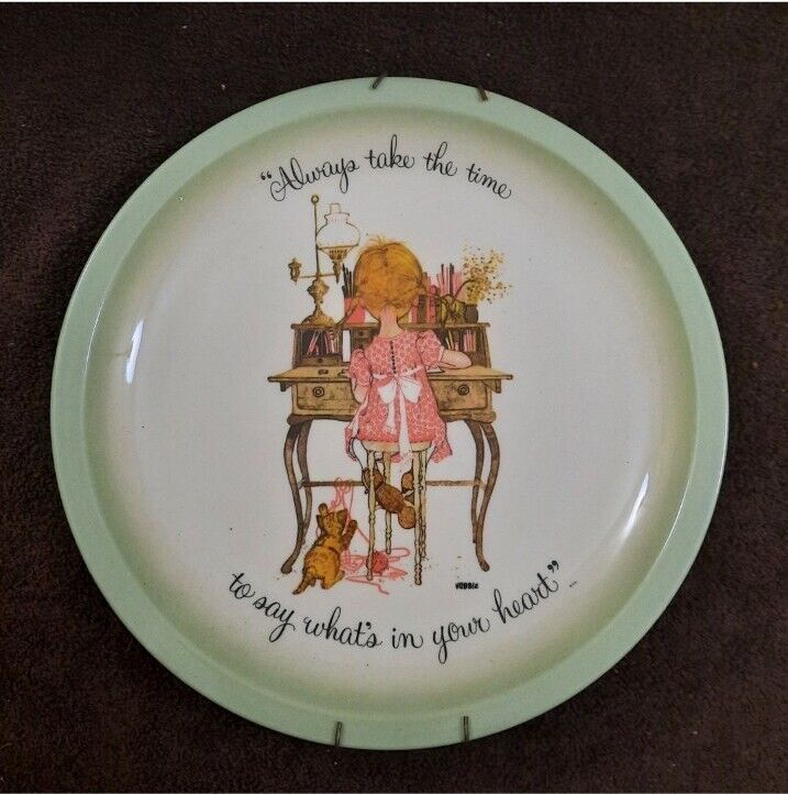 Vintage 1972 Holly Hobbie Plate Always take the time to say what's in your heart