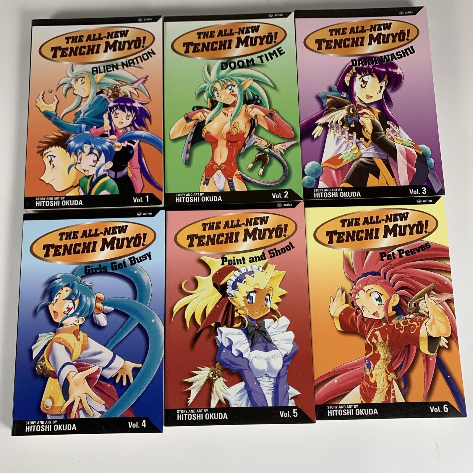 The All-New Tenchi Muyo Lot Of 6 Manga Books Vol 1,2,3,4,5,6  (Viz) Graphic