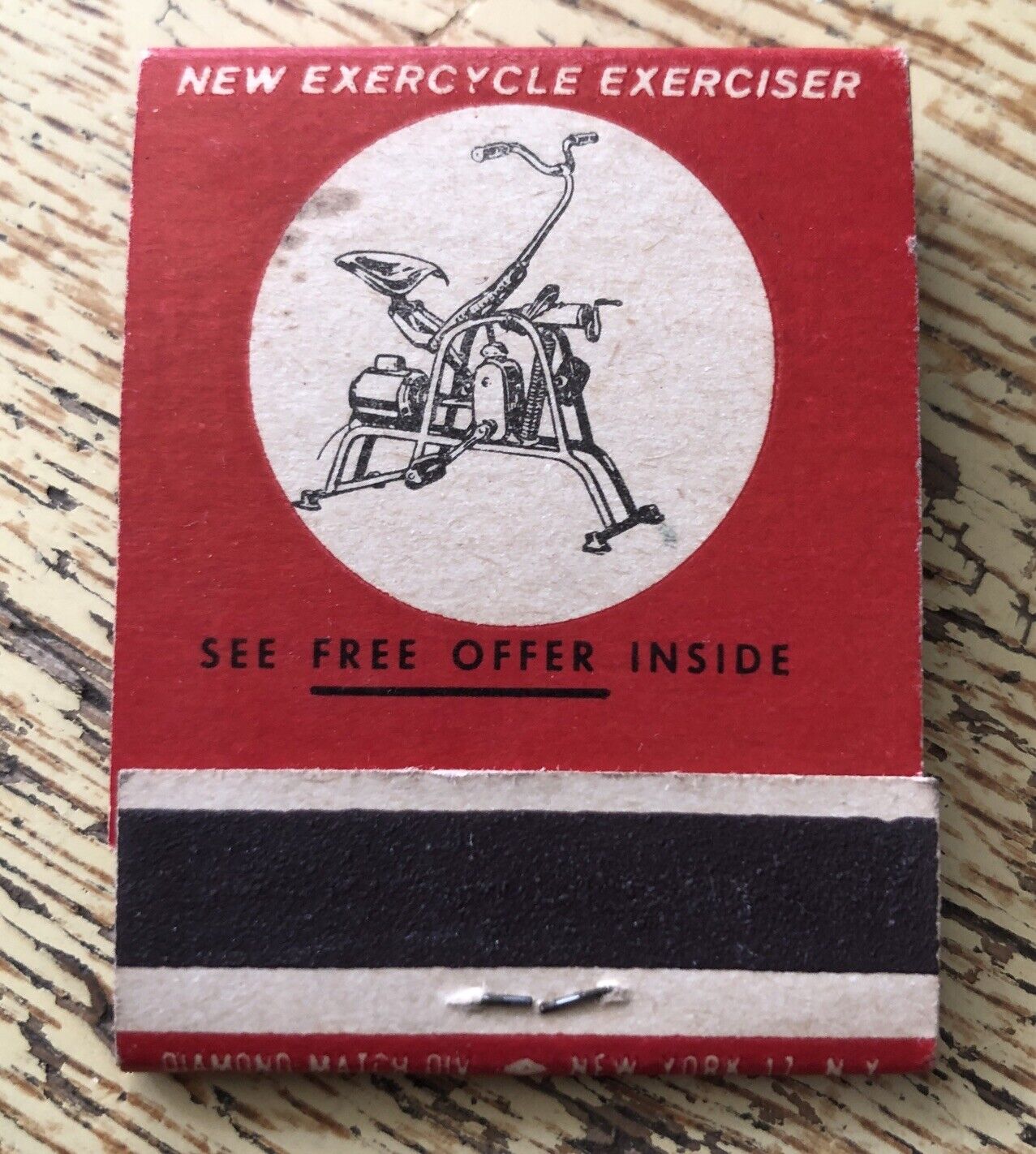 New Exercycle All-Body Action Exerciser *Unstruck* Matchbook 1950s