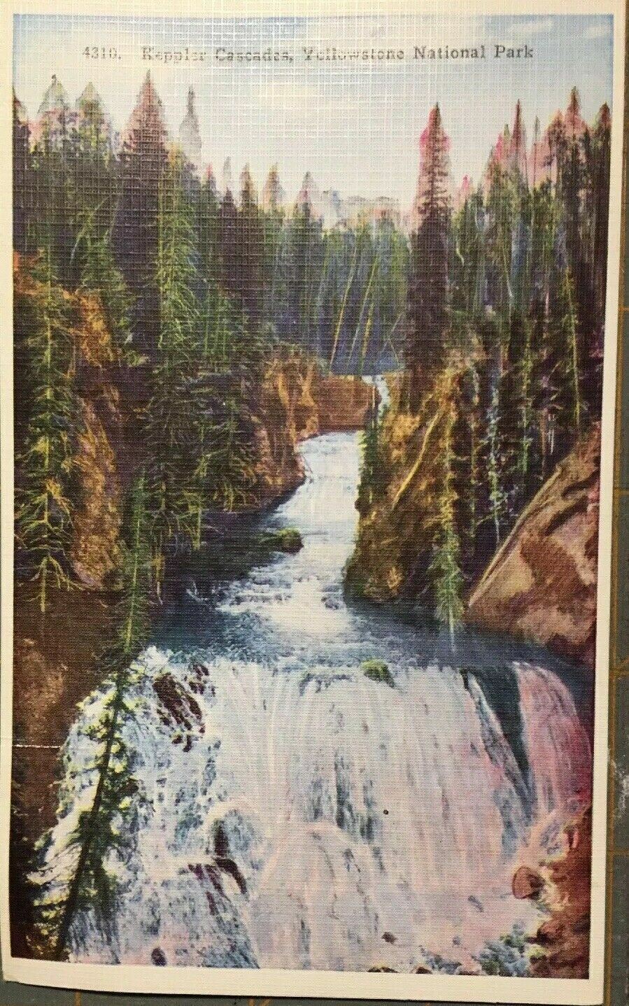 Kepler Cascades Yellow Stone National Park Vintage Postcard 1A