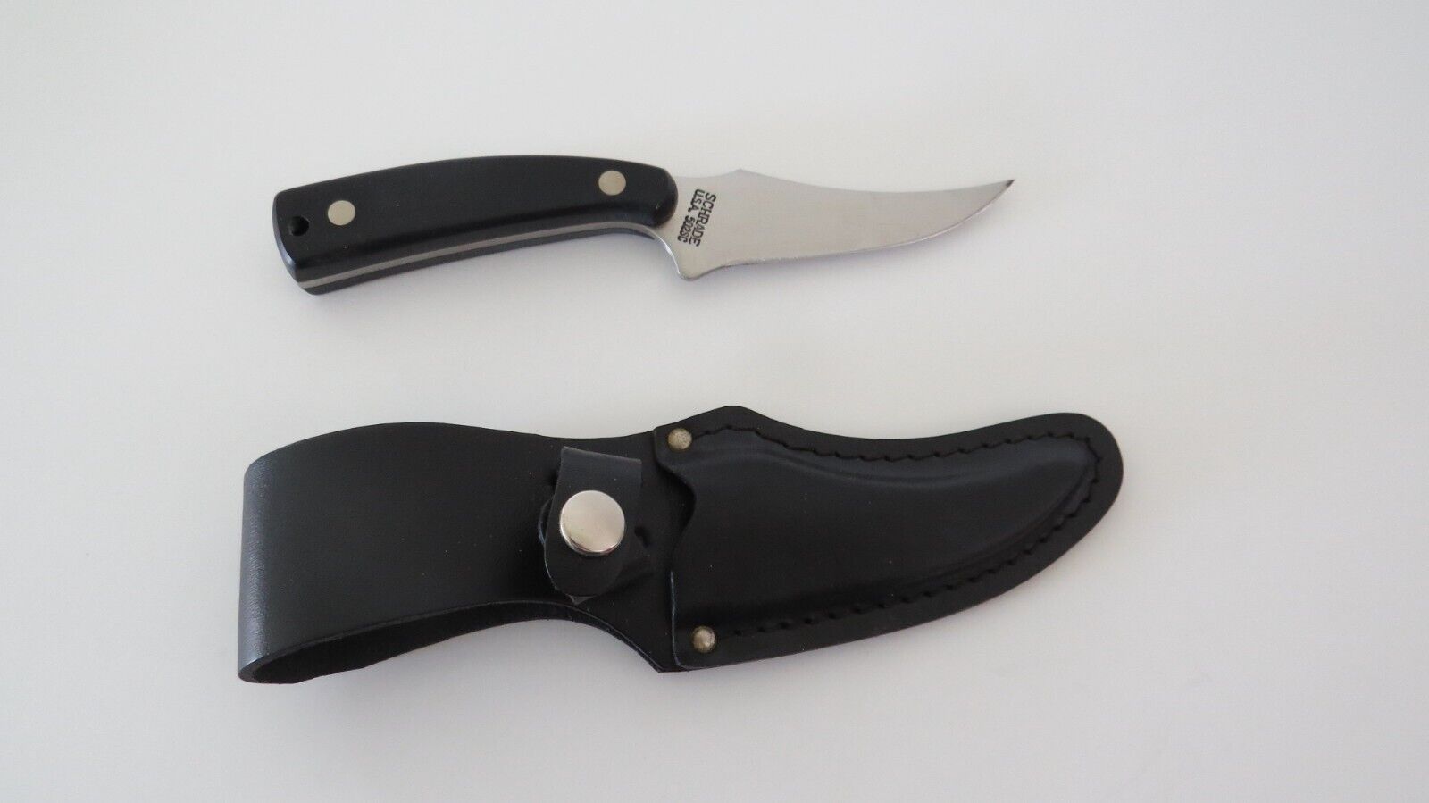 Schrade U.S.A. 502SC Fixed Blade Skinner Drop Point Knife W/Sheath