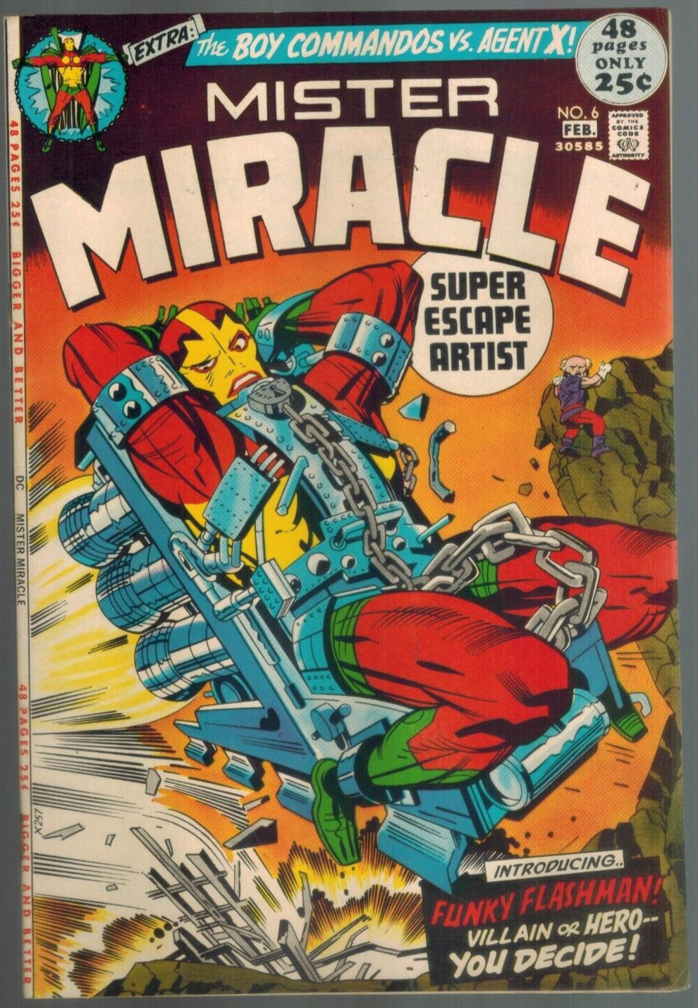 Mister Miracle 6  1st Female Furies / Funky Flashman  Giant Jack Kirby VF 1972