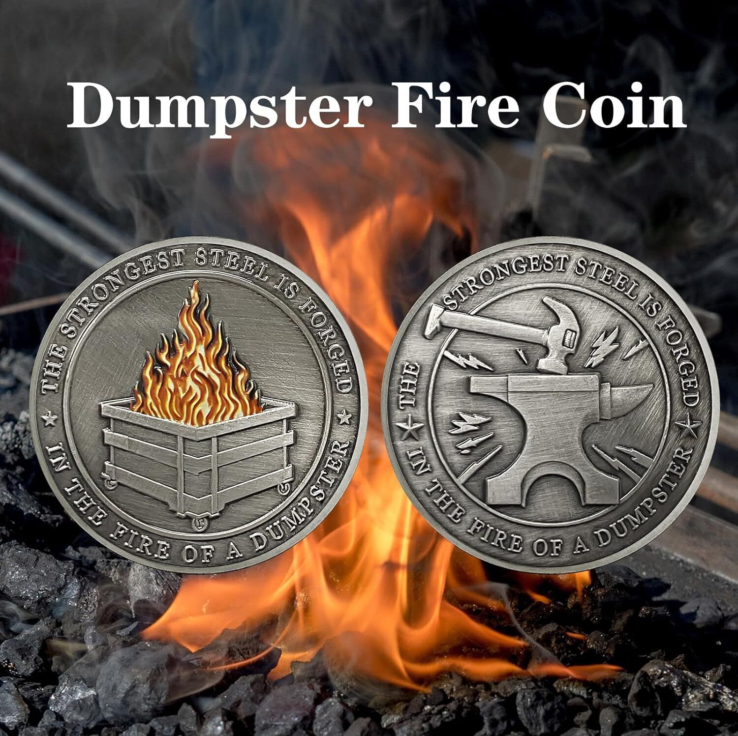 Dumpster Fire Coin Hilarious Medallion for Staff Appreciation Office Gifts