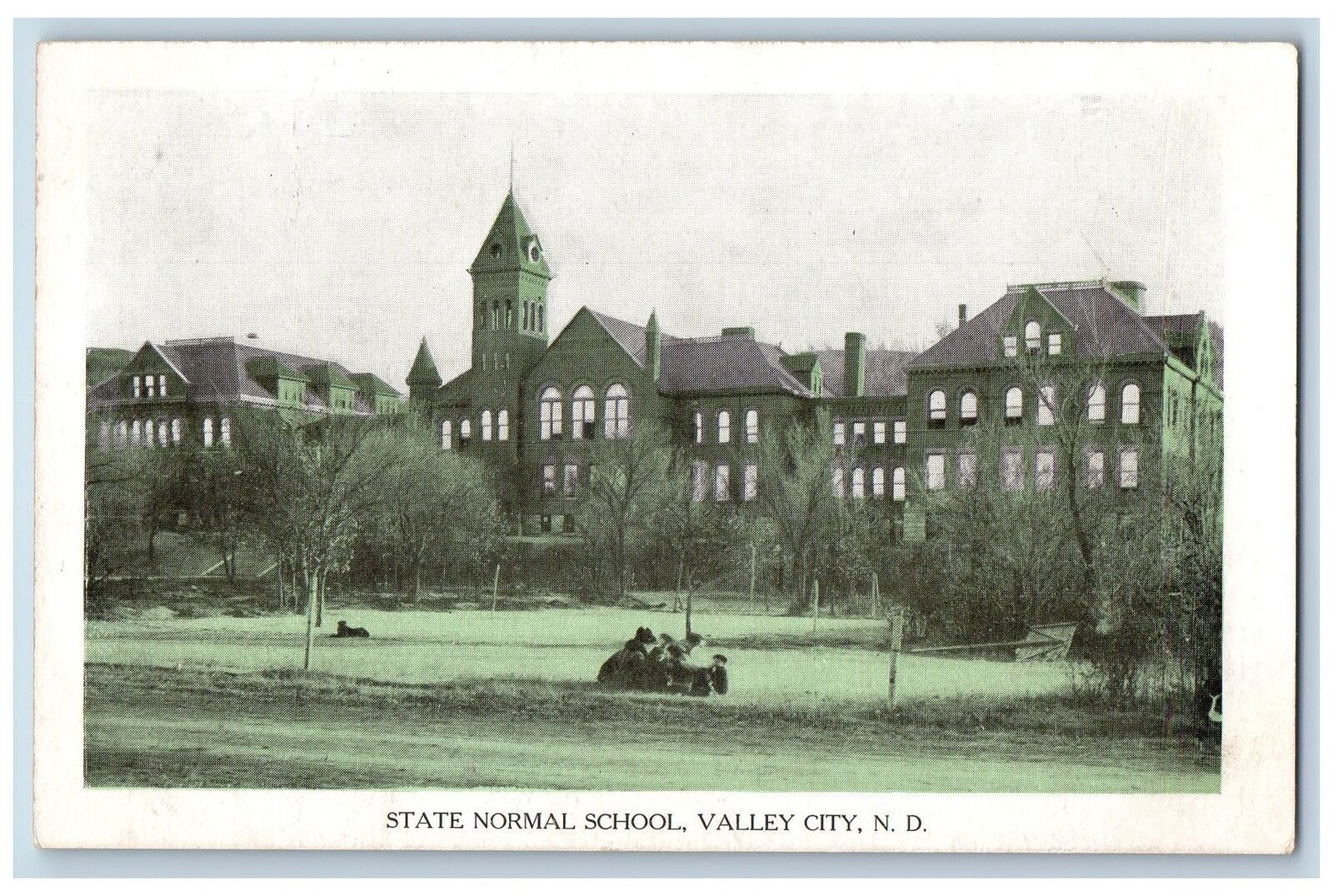 c1905 State Normal School Campus Ground Student Valley City North Dakota Postcar