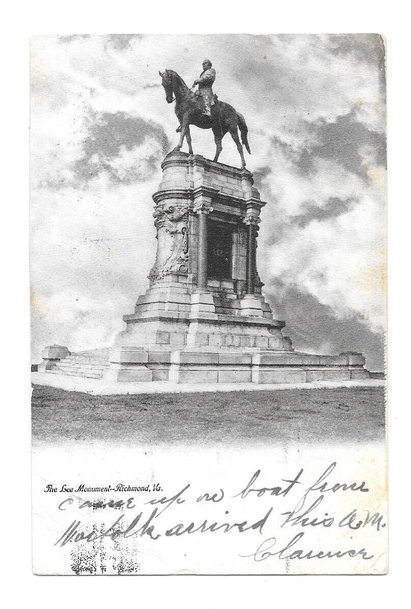 The Lee Monument Richmond, Virginia 1905 Postcard