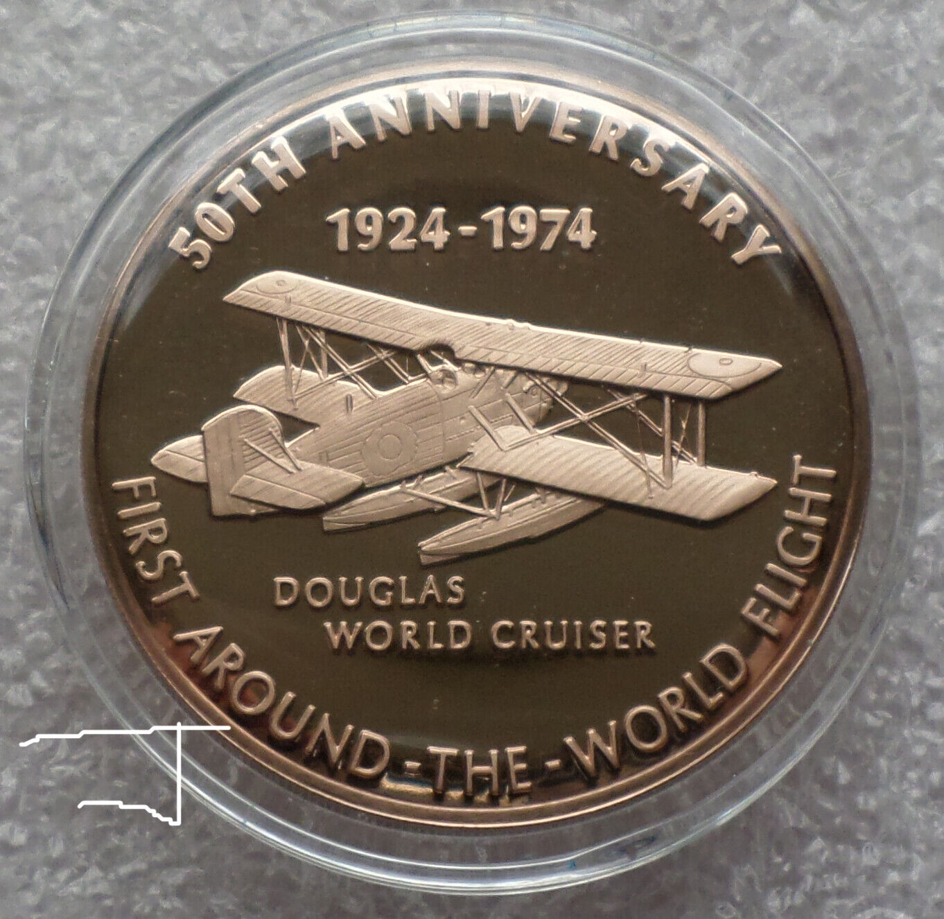 Douglas World Cruiser Airplane Flight Around The World Vintage Bronze Medal