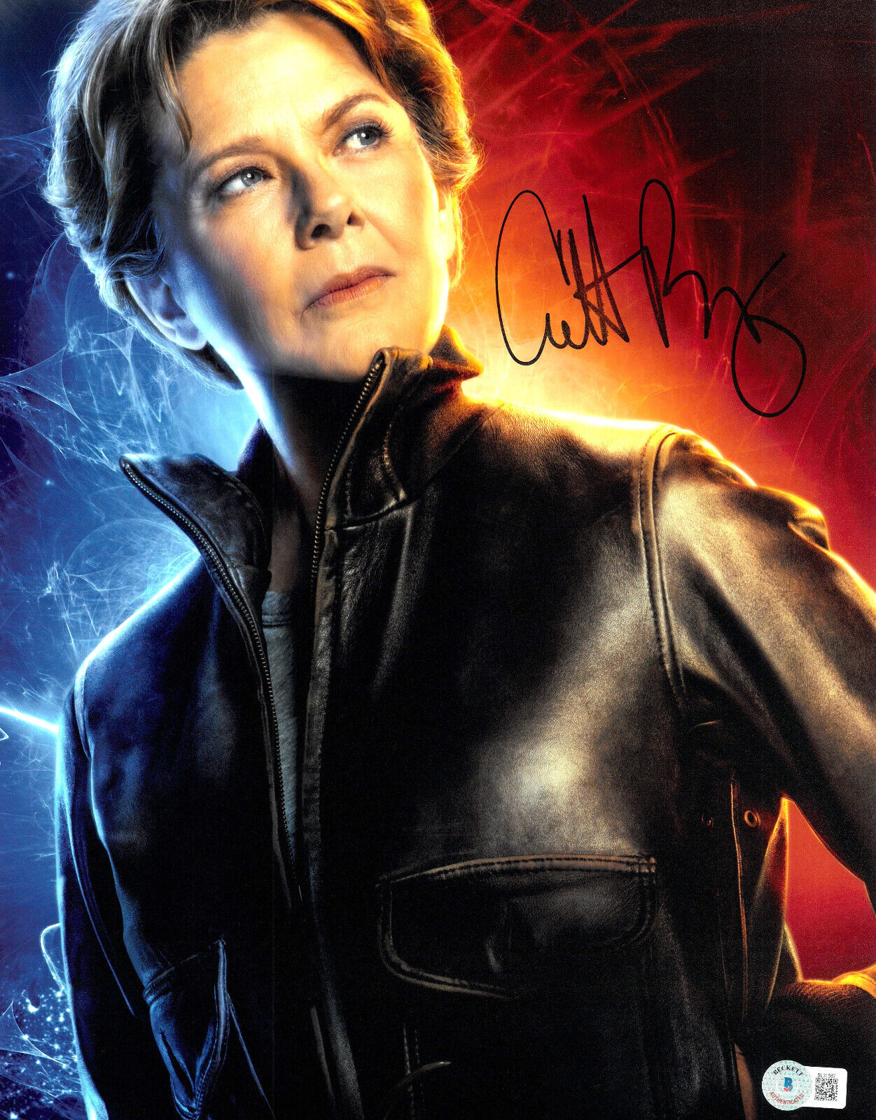 Annette Bening Signed Autograph Captain Marvel 11x14 Photo Beckett BAS