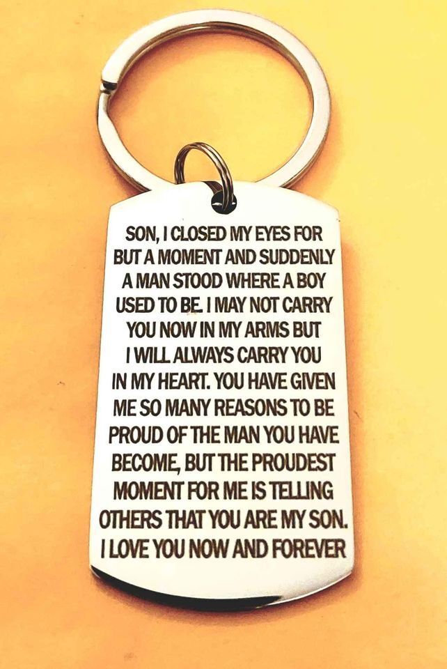 To My Son I Closed My Eyes For But A Moment.... Keychain