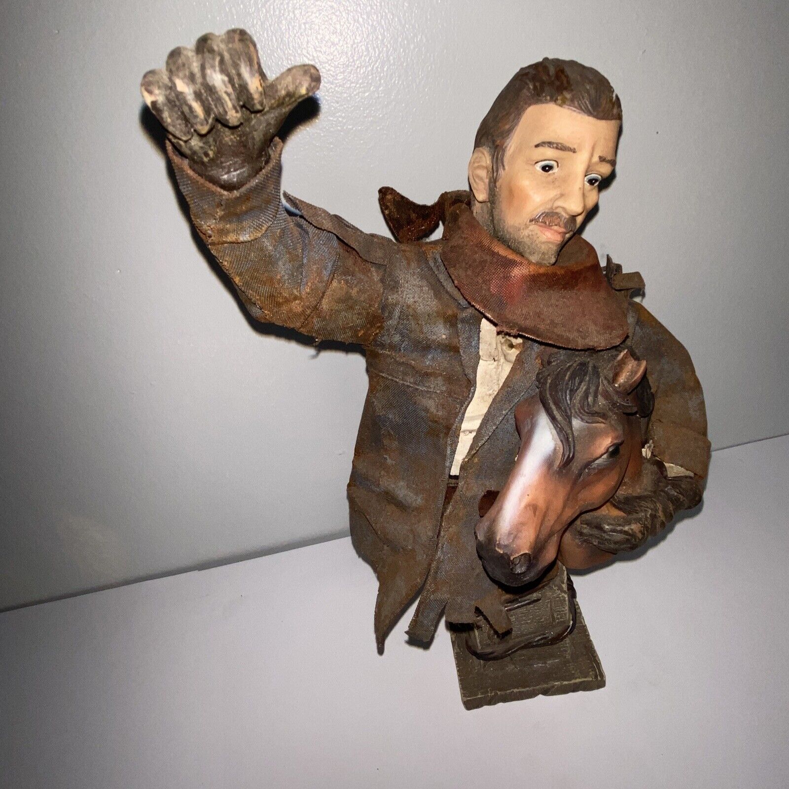 Maybe a Walking Dead Rick Grimes  13” Resin Statue ?? Holding Horse Realism ?