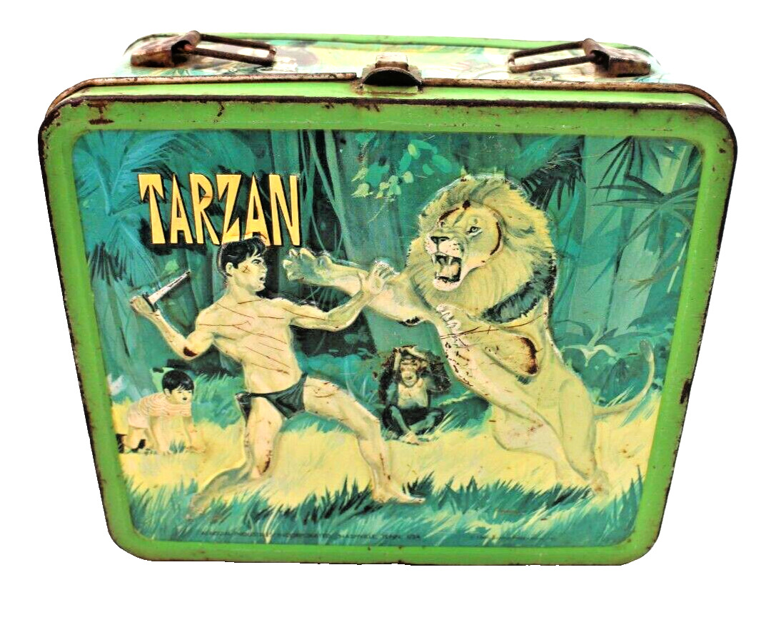 Tarzan 1966 Aladdin Green Lunchbox