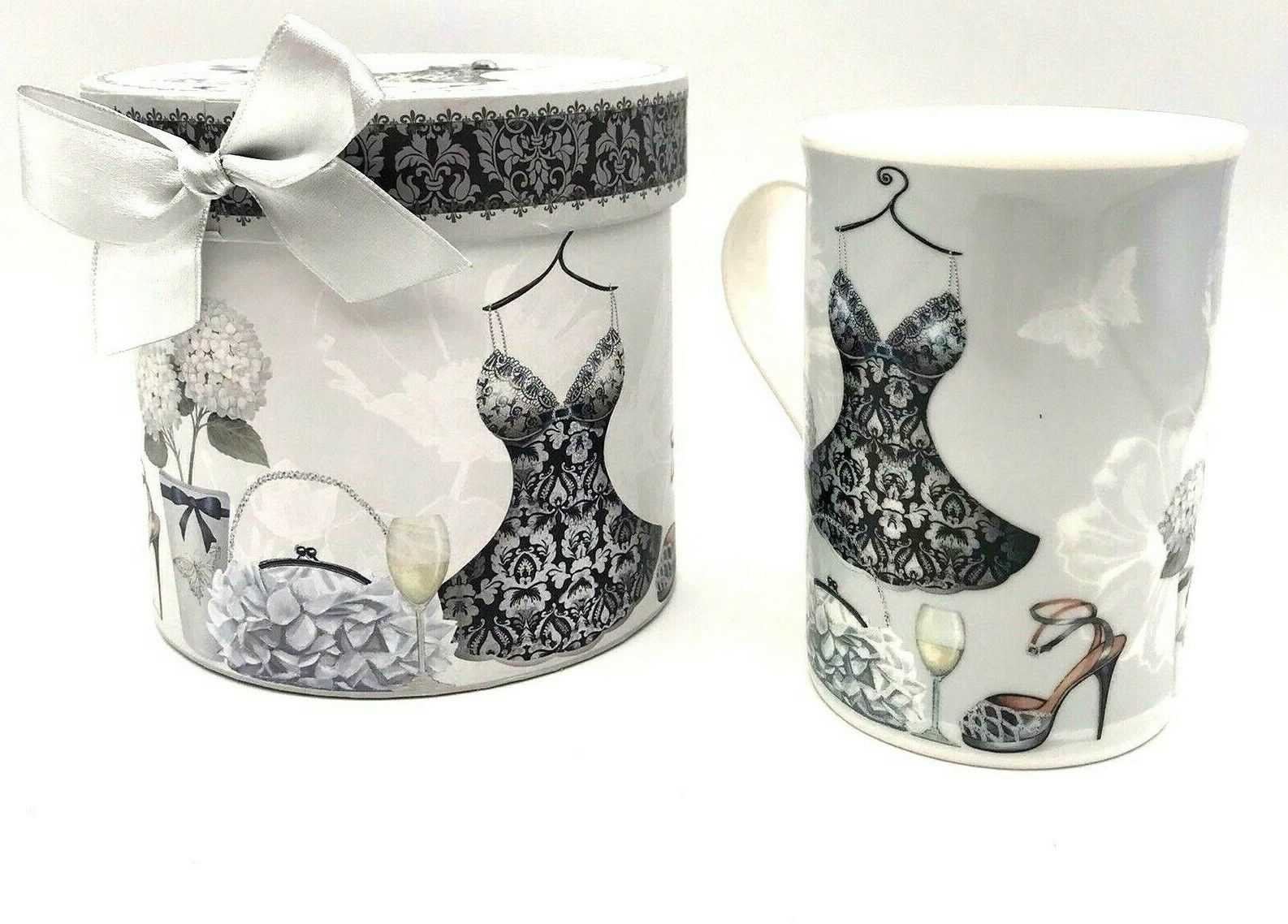 Summer River Porcelain Tea Coffee Mug Diva High Heel BV Copyright w/Gift Box SET