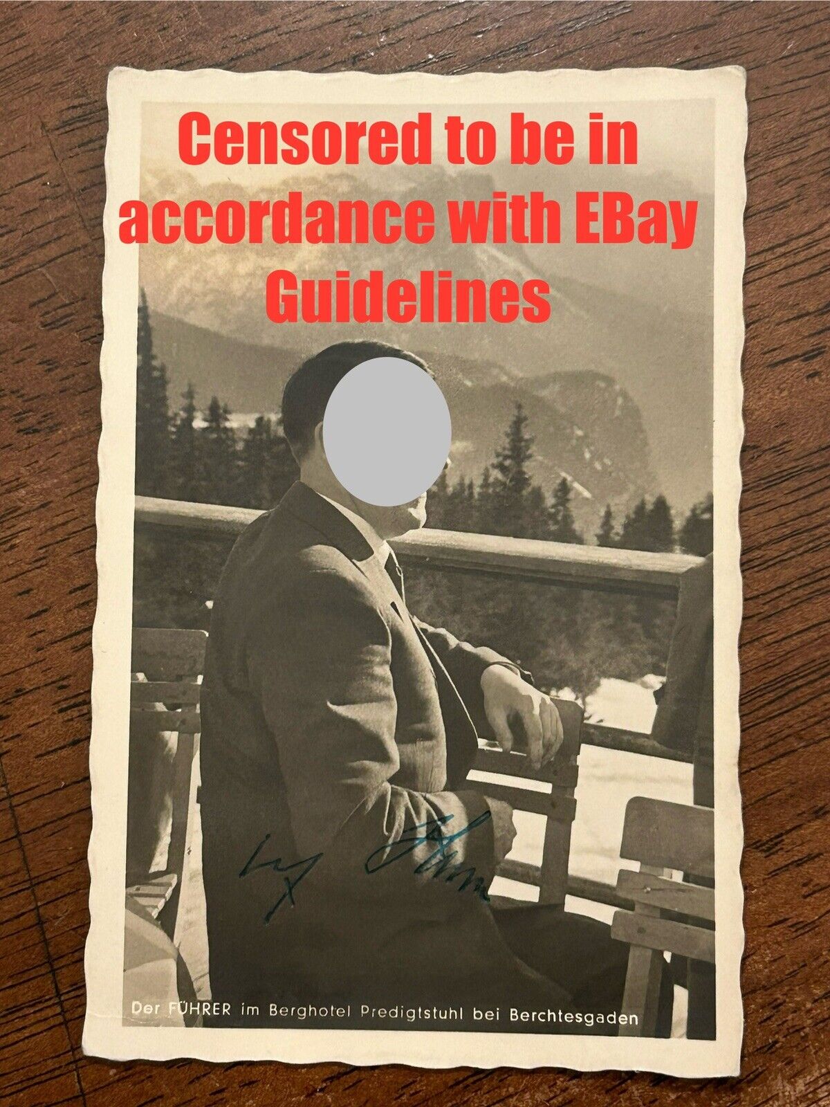 Adolf Hitler Autographed Postcard WW2 German