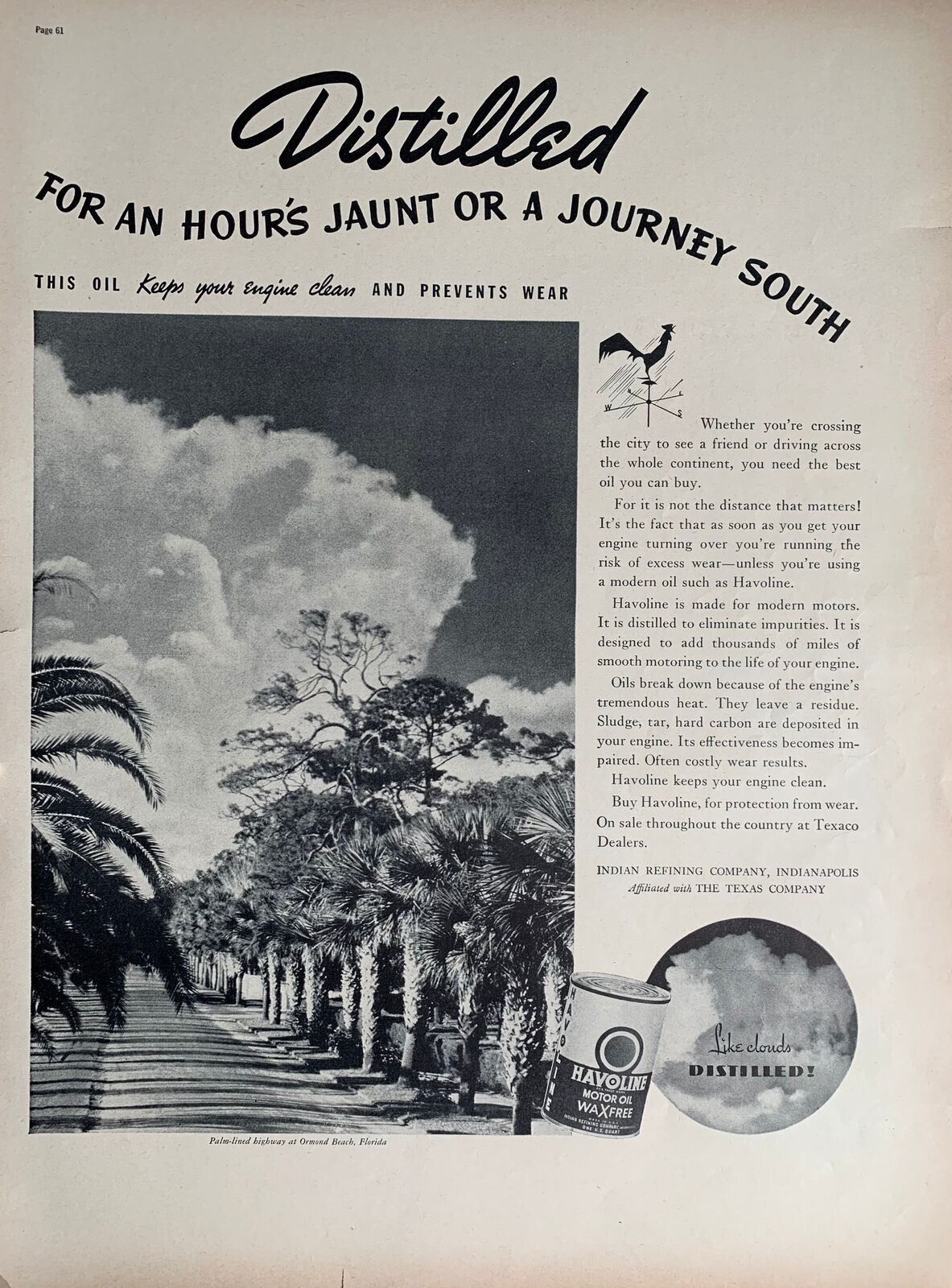 Vintage 1930s Halvoline Motor Oil Print Ad