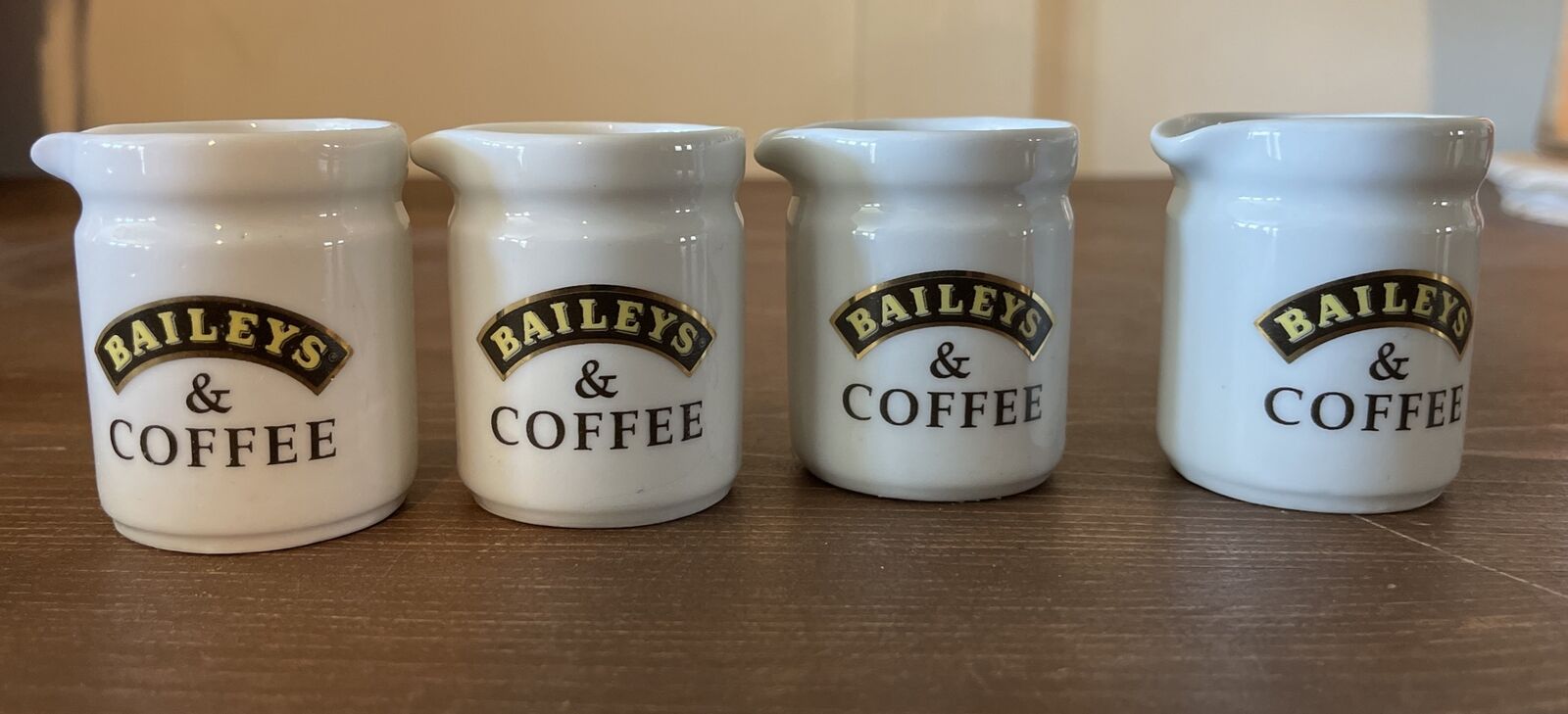Baileys and Coffee Creamer Pitcher Shot Glass Irish Cream Coffee 2 oz (Set Of 4)