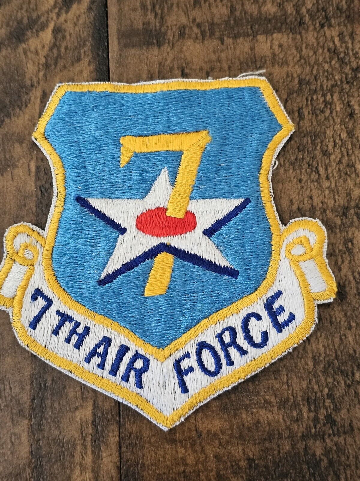 1950s USAF 7th Air Force Japanese Made 5 Inch Squadron Patch L@@K