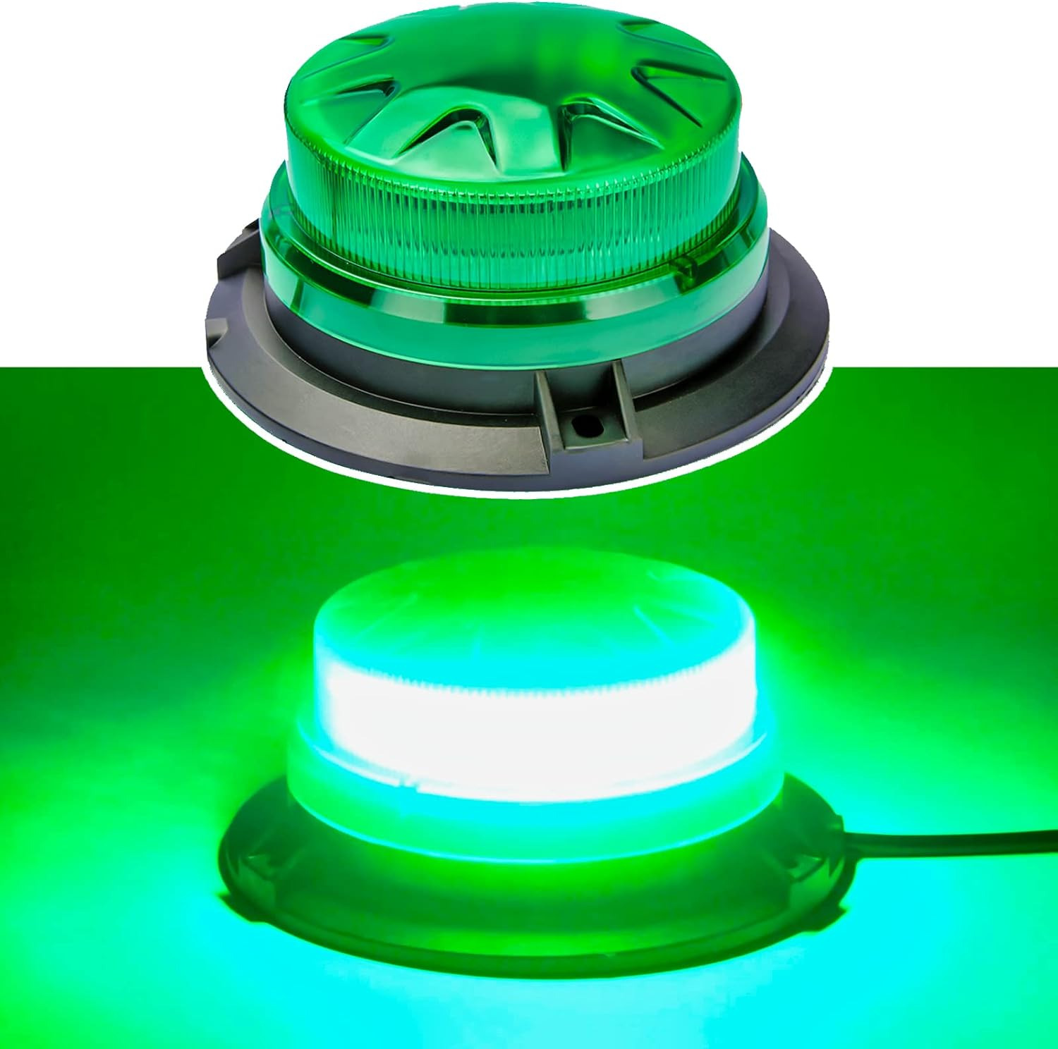Green Led Emergency Strobe Beacon Lights with Magnetic Mount and 8 Flash Models