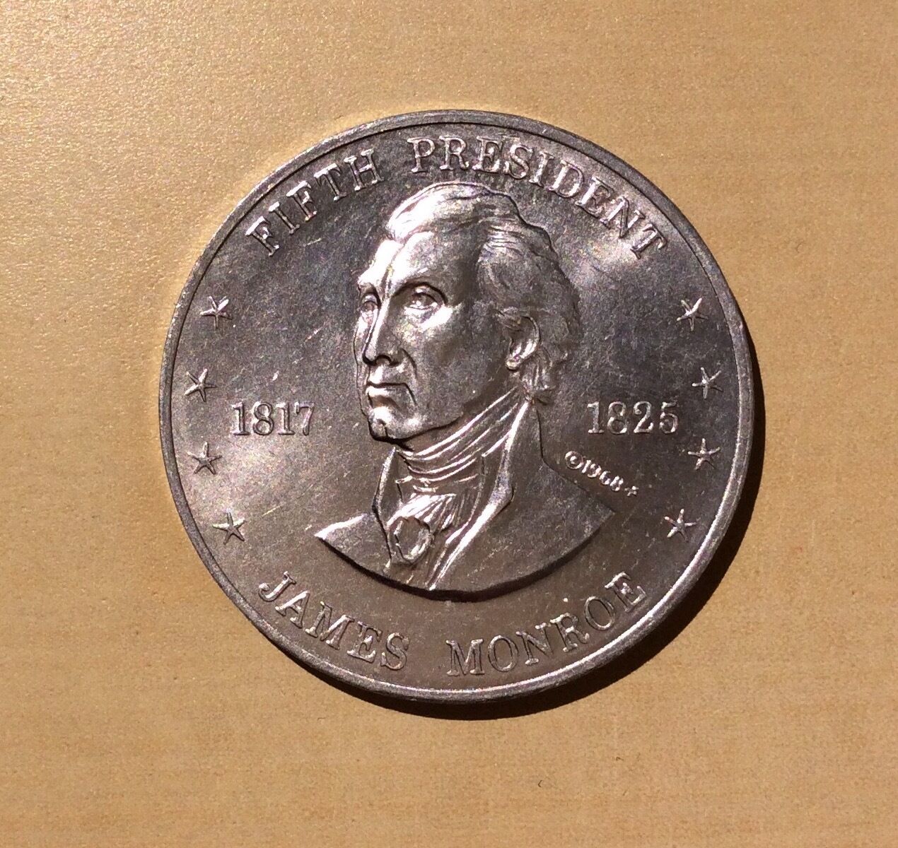 Shell's Mr. President Coin Game James Monroe 5th President (1968) Medal