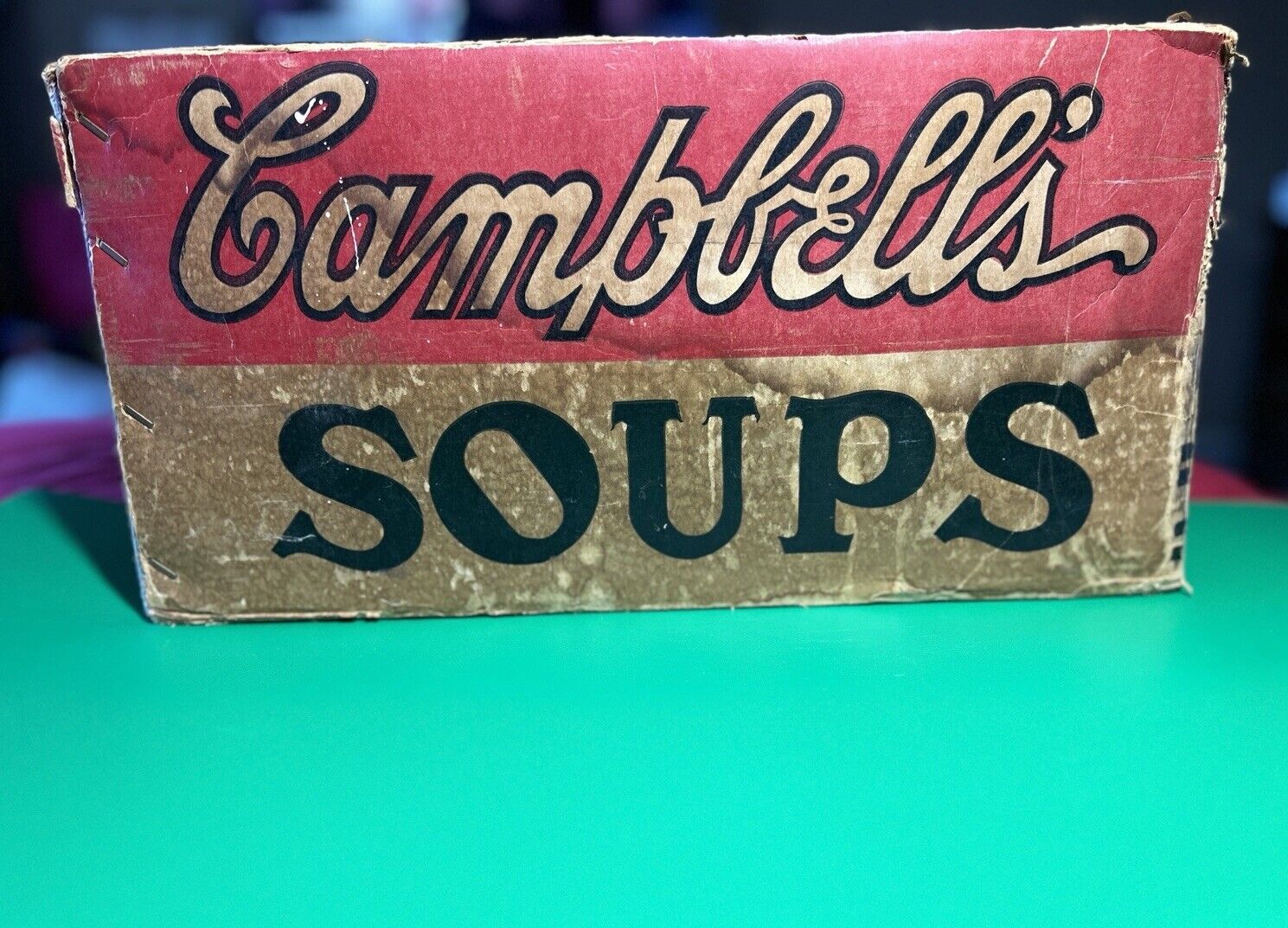 Campbell's Soups Vintage Cardboard Chicken Noodle Soup Box Downing Box Co, Rough