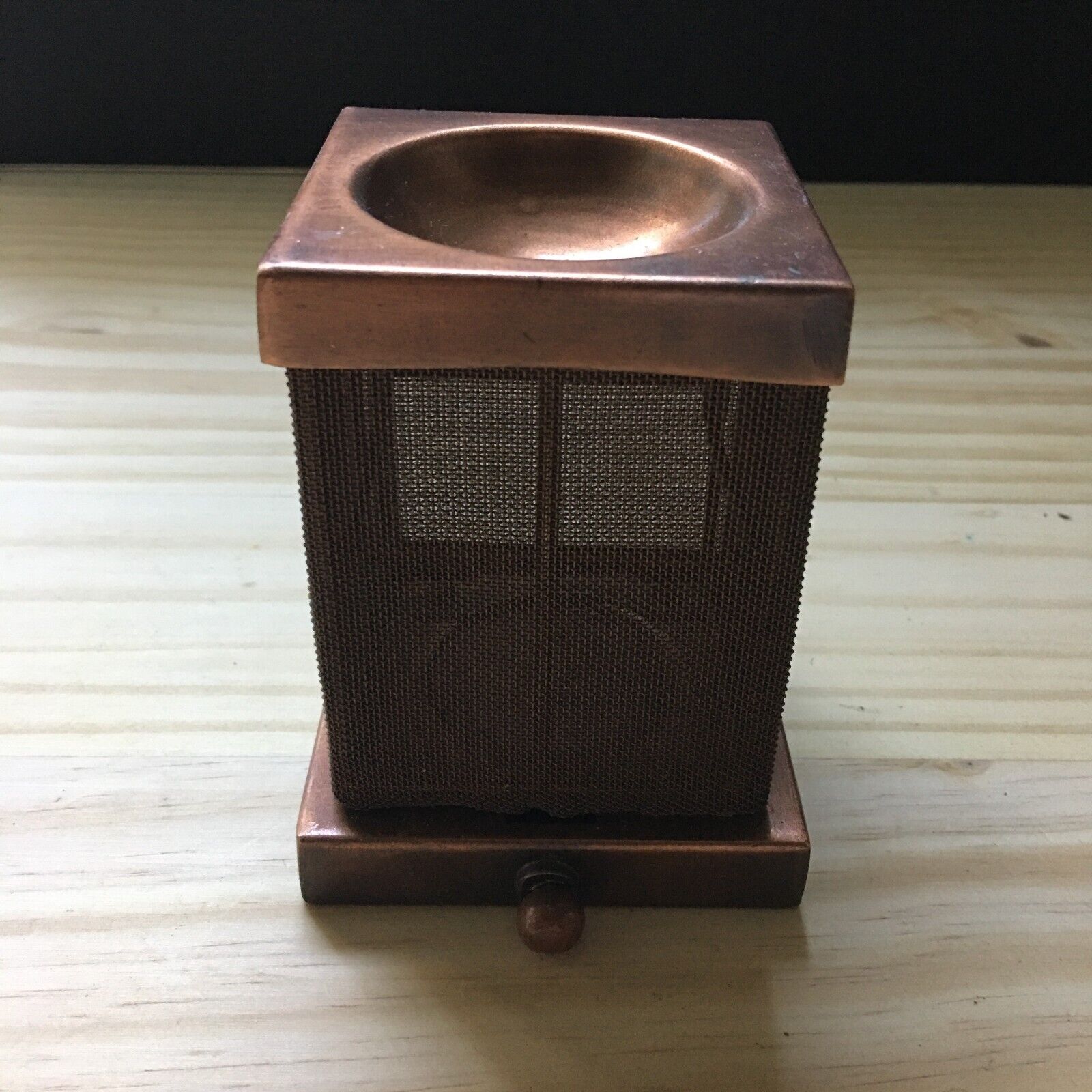 Vintage Rare Super Neat copper Metal incense burner Holder 4\