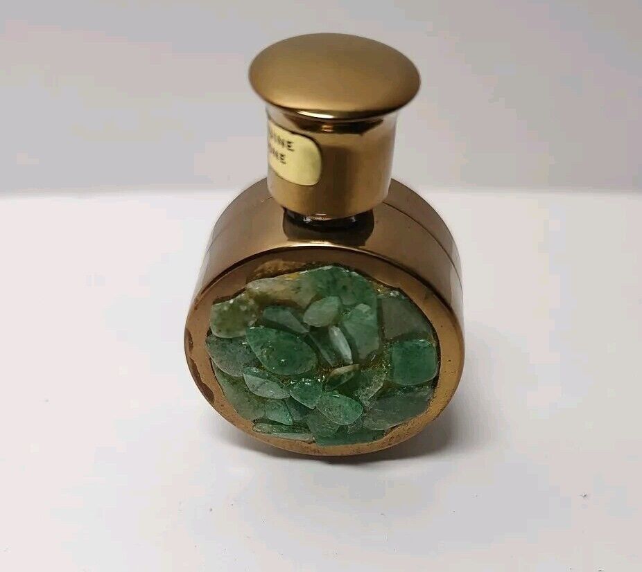Vintage - Rare Find- Mini Jade stones perfume bottle
