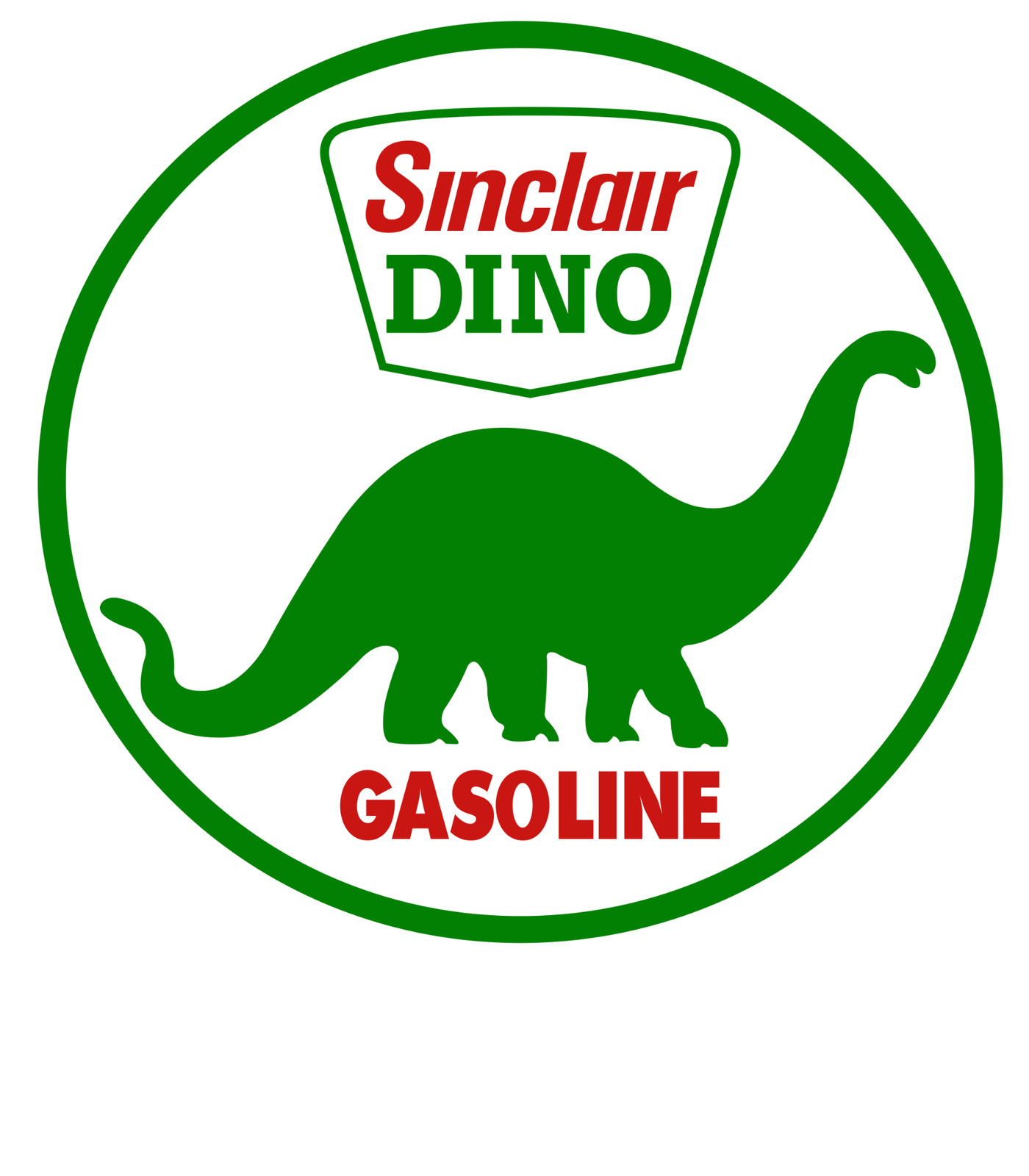 Sinclair Oil Gas sticker CIRCLE Vintage Vinyl Decal |10 Sizes with TRACKING