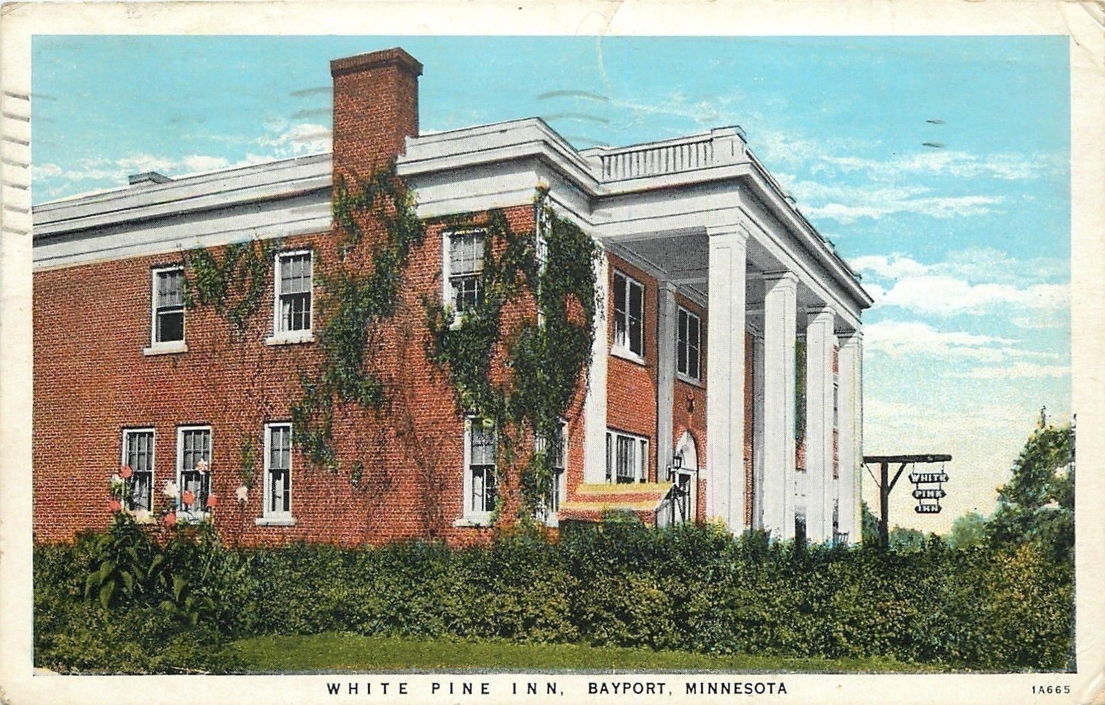 Bayport Minnesota~White Pine Inn~1933 Postcard