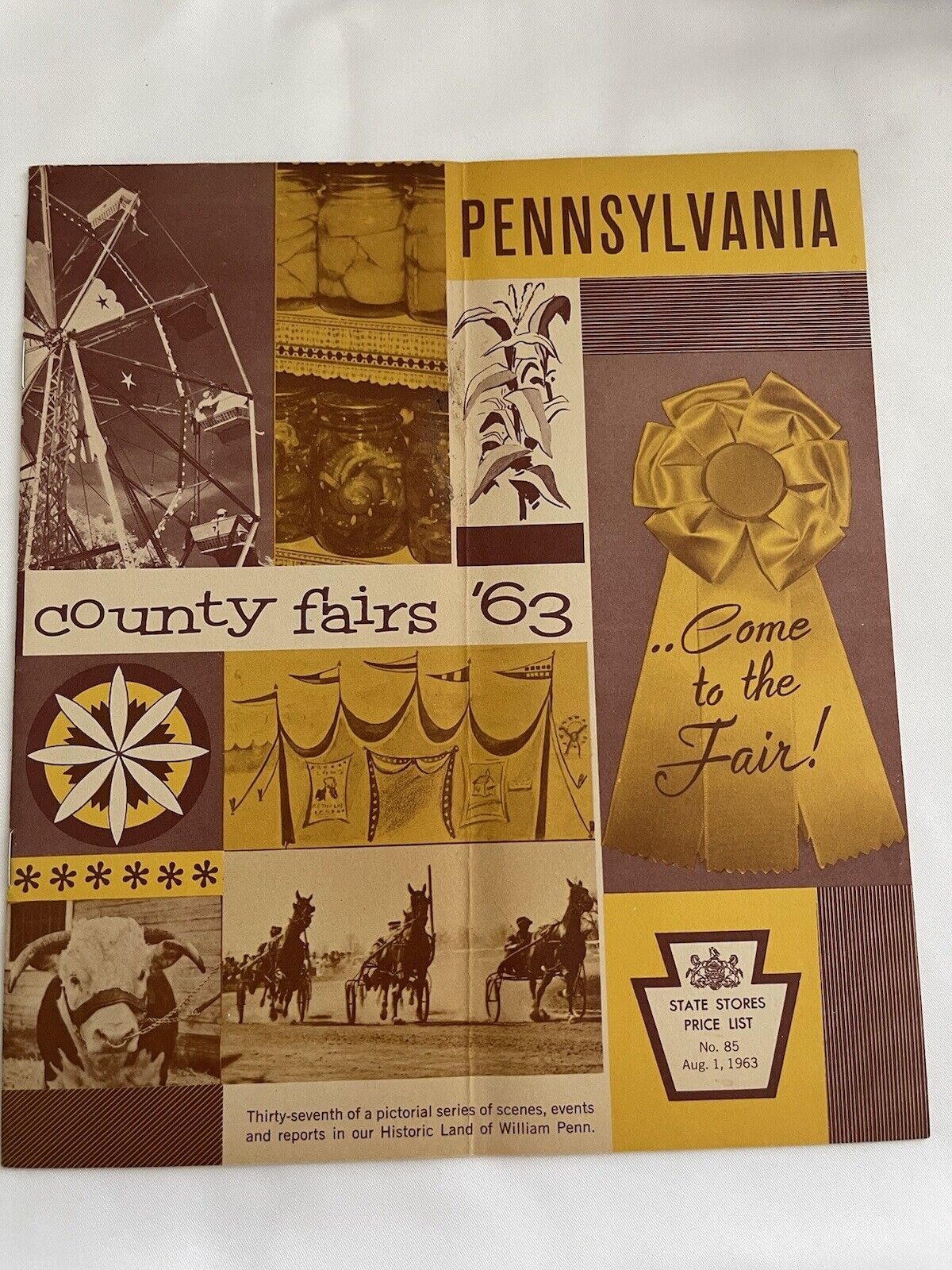 1963 Pennsylvania State Store Price List Booklet No. 85 Aug. 1, 1963 Unique