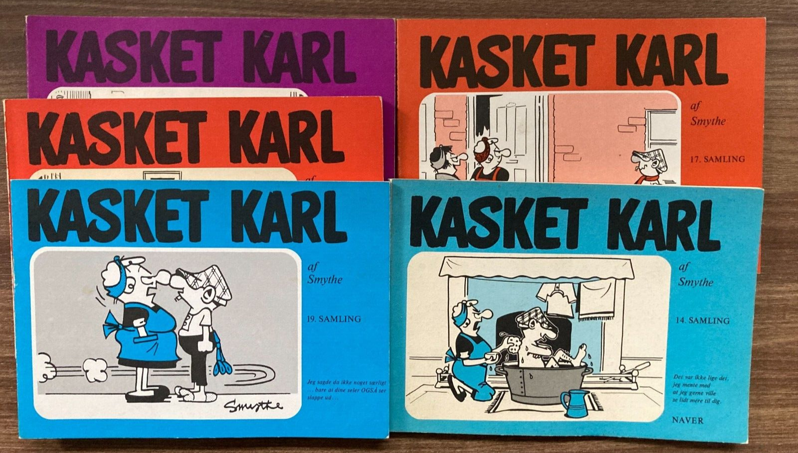 5x Lot Andy Capp Danish Version Comic Strips Collection 1970s Reg Smythe