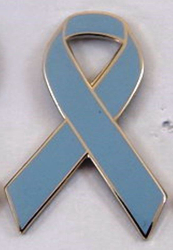 *NEW* Stomach Cancer Awareness ribbon enamel periwinkle badge / brooch. Charity.