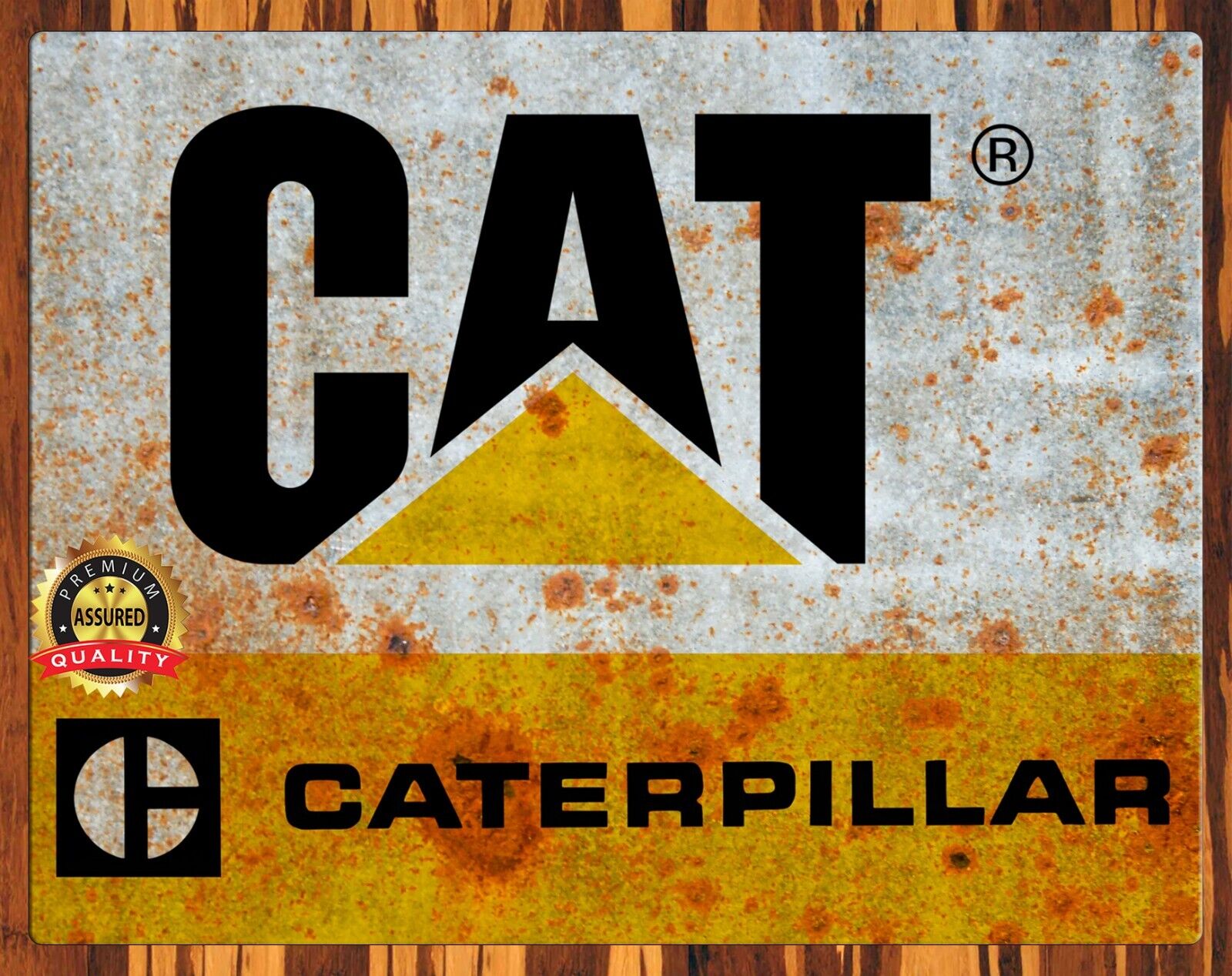 Cat - Caterpillar - Distressed Vintage Look - Metal Sign 11 x 14