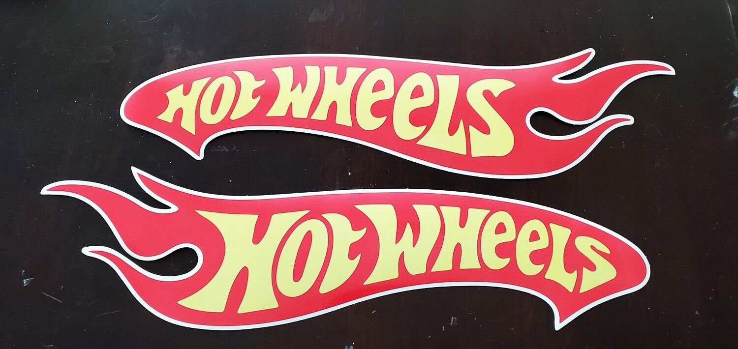 Hot Wheels Logo Flames Vinyl Decal Stickers original logo with matching colors