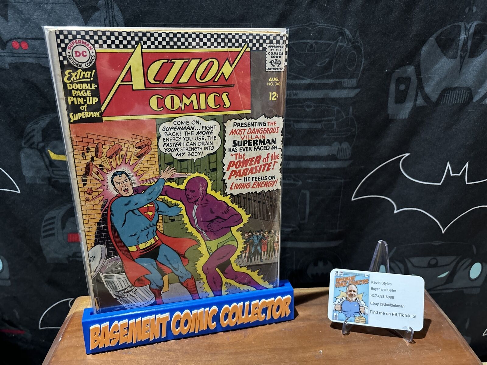 Action Comics #340  1966 Pin-up Intact 1st App Parasite Gemini Shipped