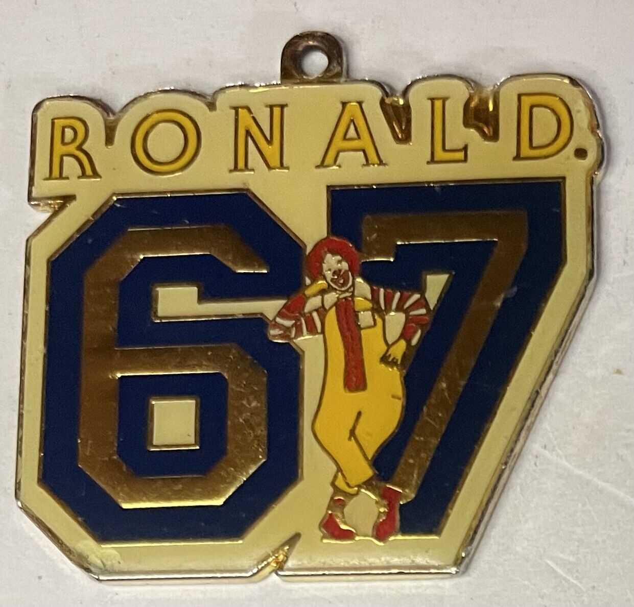 Vintage Ronald McDonald 67 Group Keychain