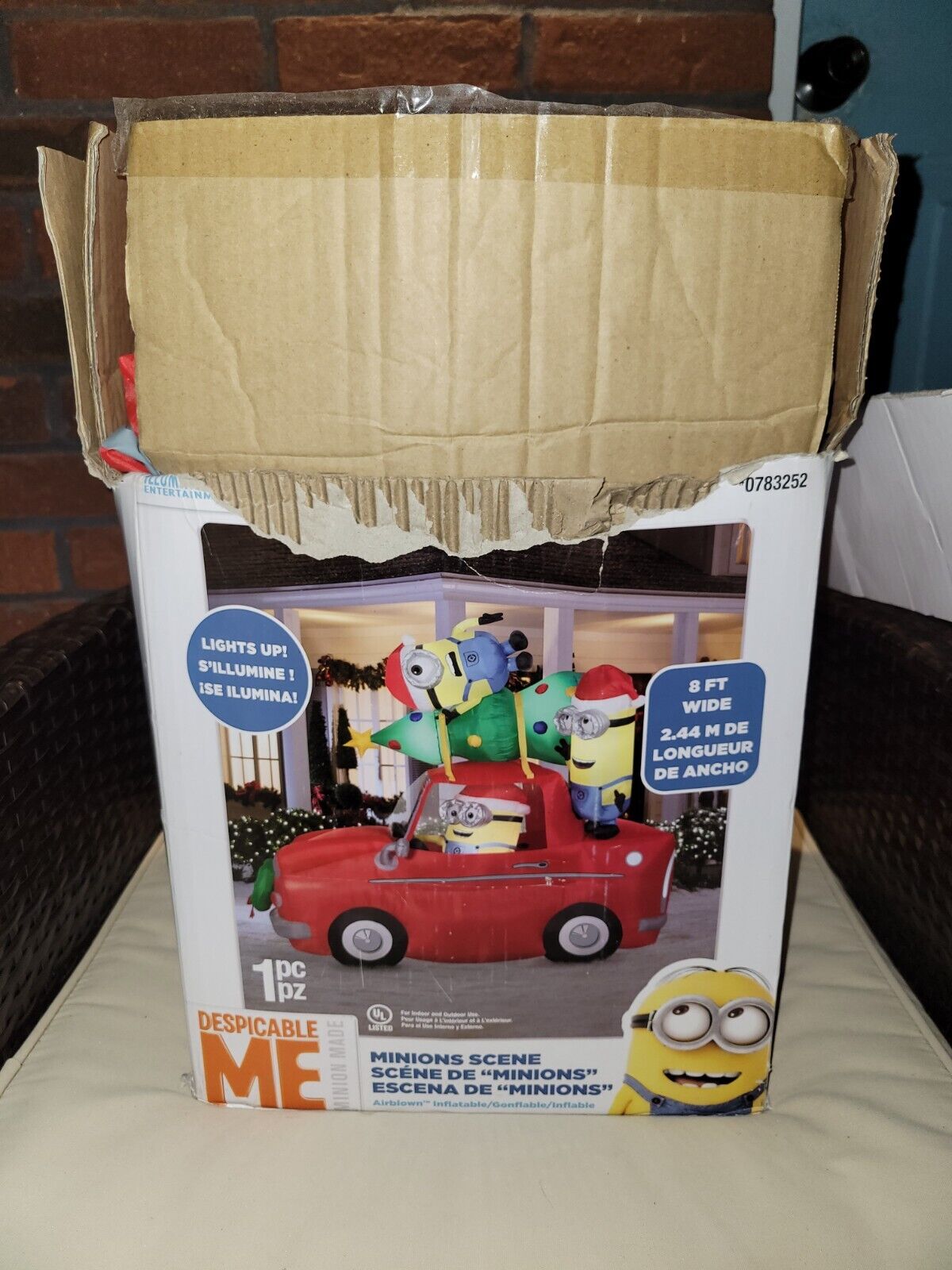 Gemmy Despicable Me Minion Scene Car Christmas Inflatable 8ft Wide *In Box/Works