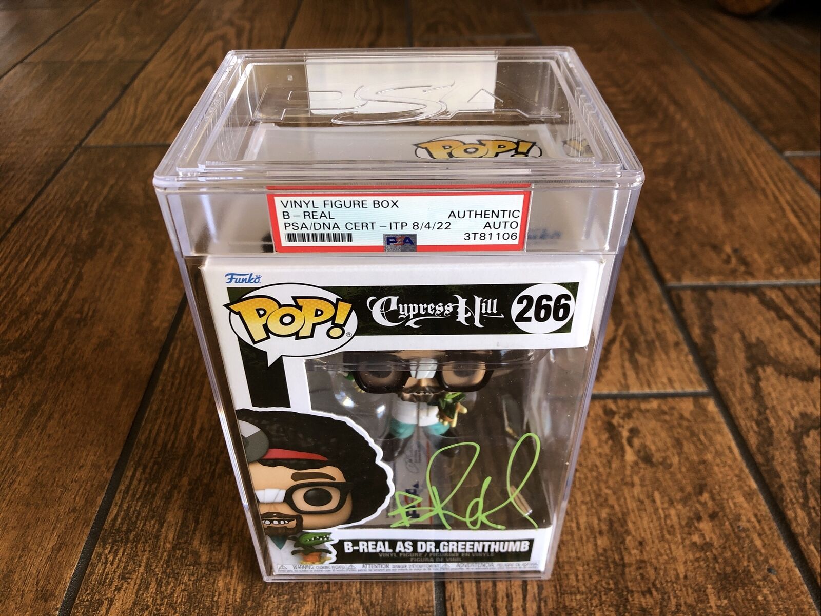 B REAL Signed DR GREENTHUMB Funko Pop #266 PSA WITNESS Cypress Hill Autographed