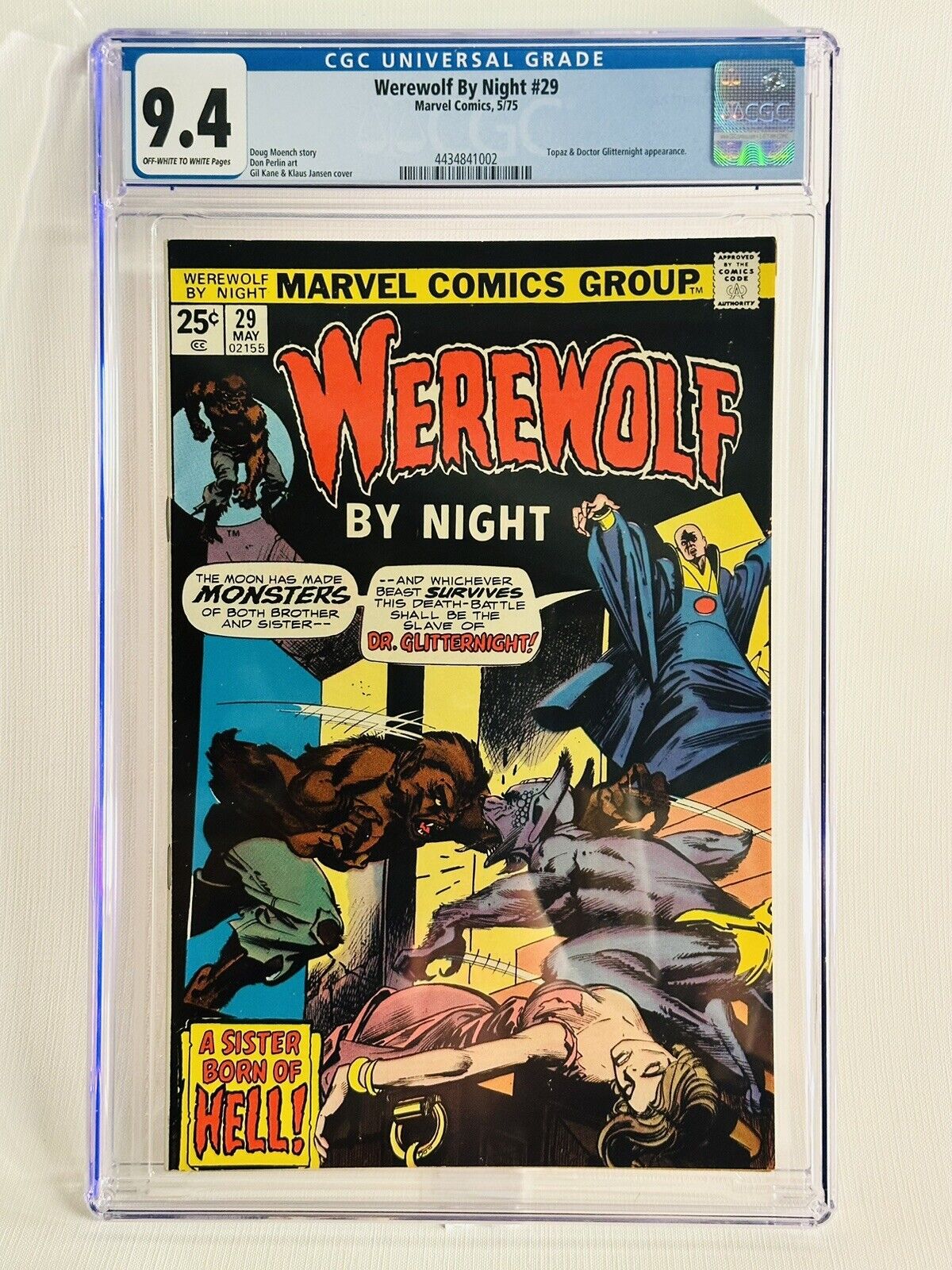 Werewolf by Night #29 1975 Janson Cover Marvel CGC 9.4