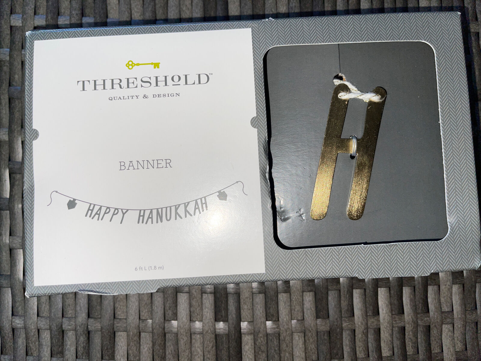 Threshold By Target Decorative Metal Happy Hanukkah Banner Decor 6 Ft 3” Letter
