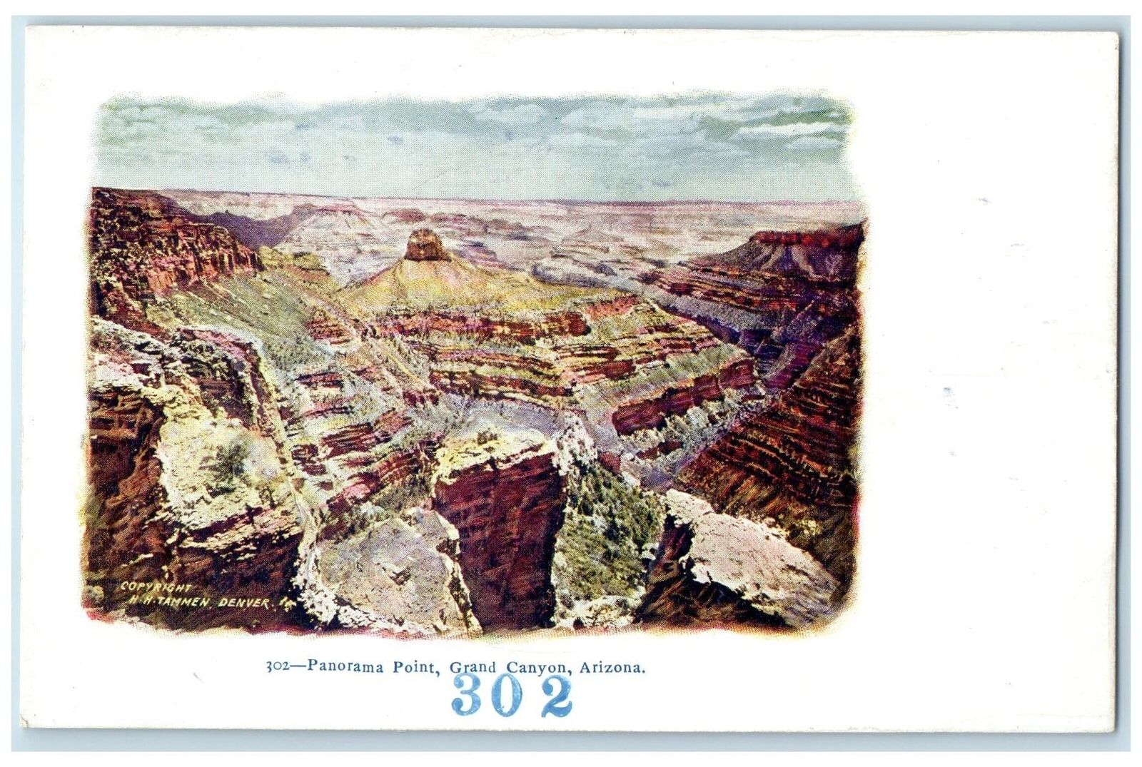 c1905's Panorama Point Of Grand Canyon Arizona AZ Unposted Embossed Postcard