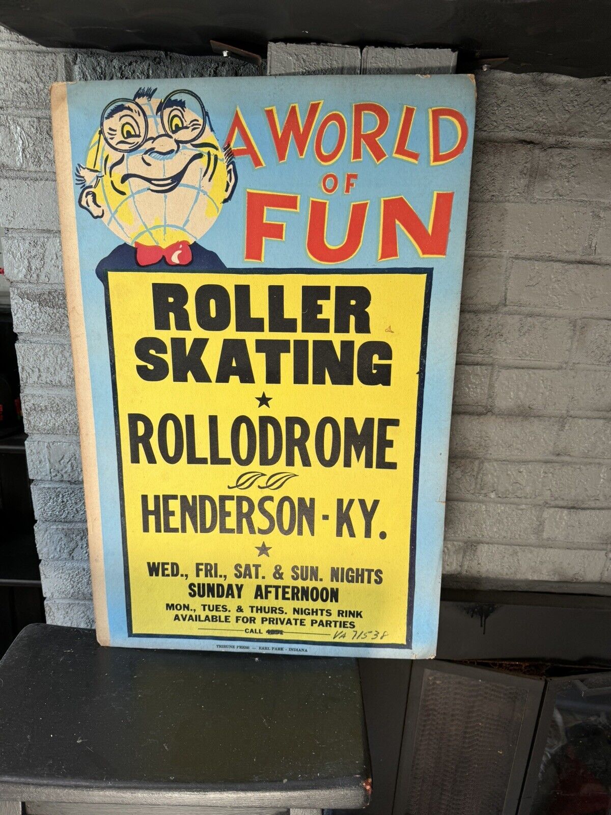 original advertising Roller Skating Sign