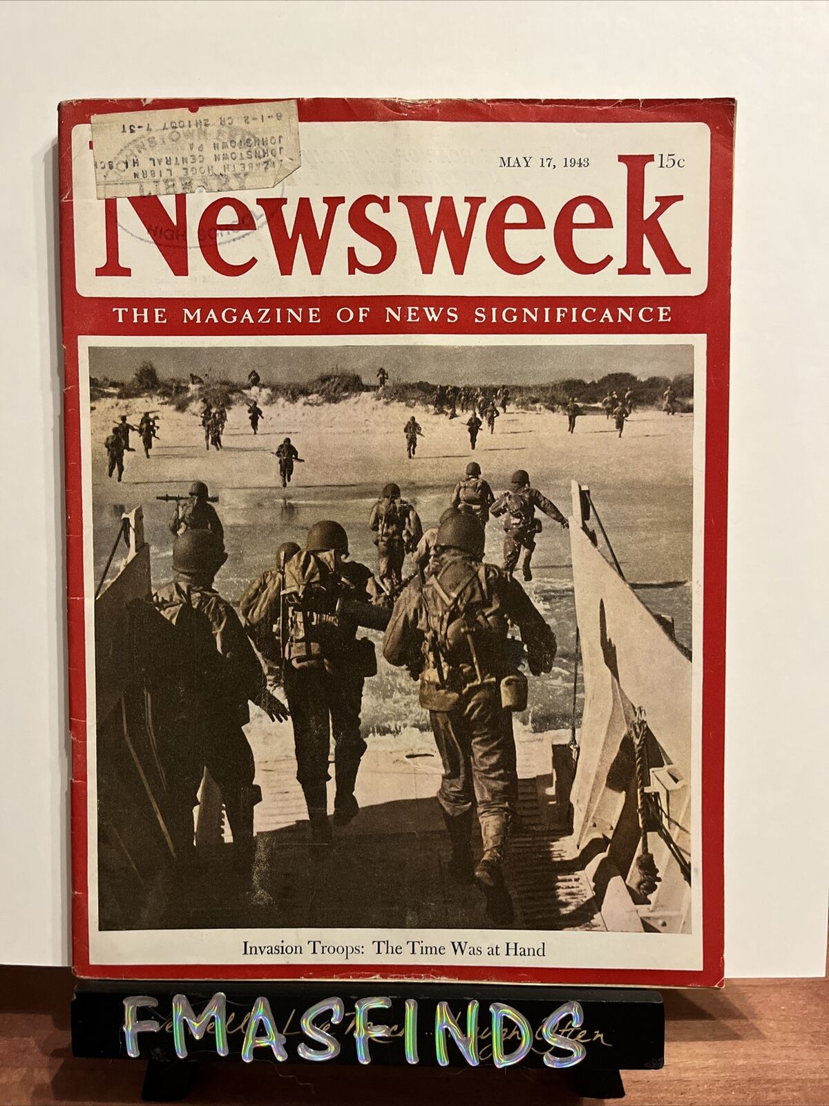 E3 1943 WWII US INVASION TROOPS May 17 NEWSWEEK Magazine 