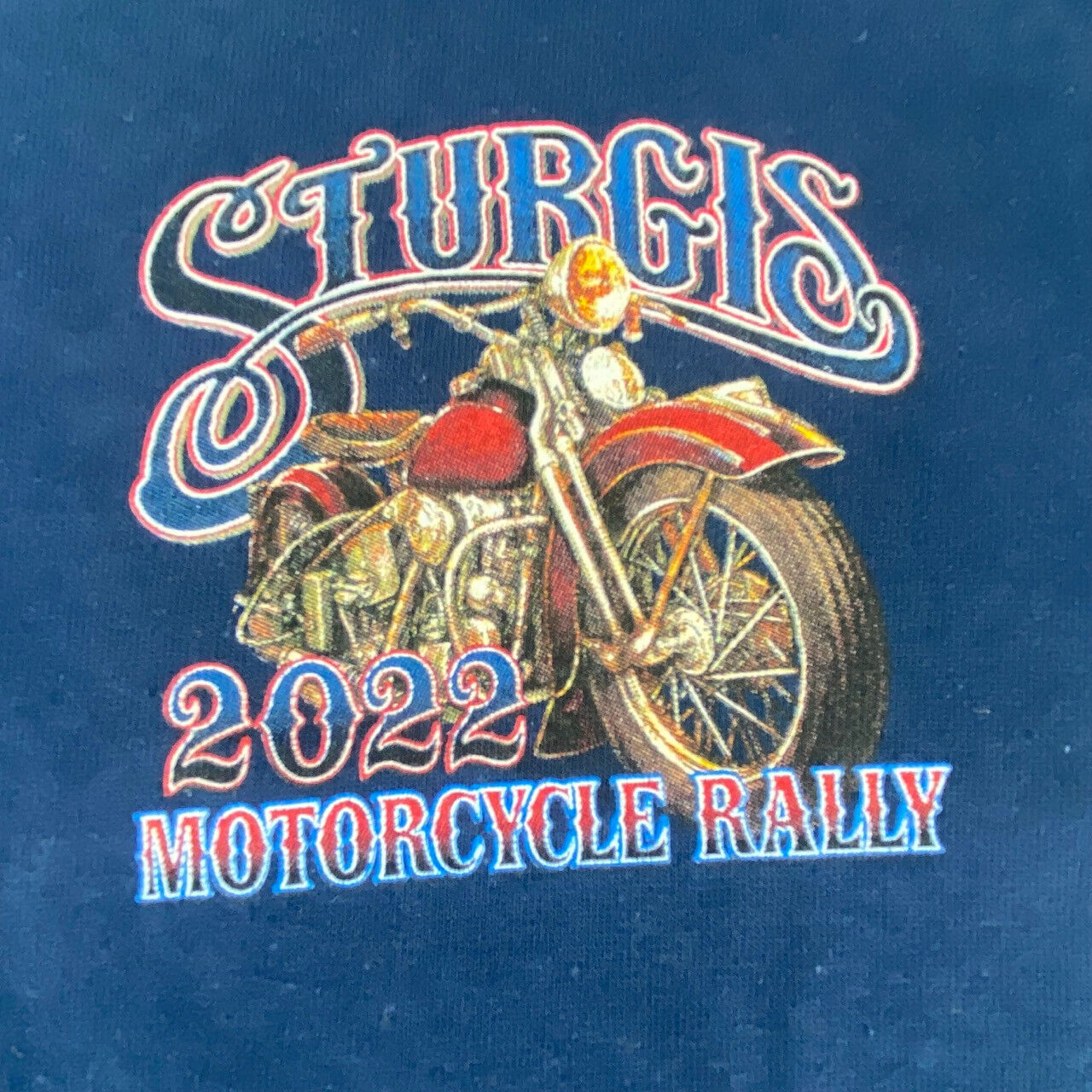 Sturgis Motorcycle Rally 2022 blue t-shirt large South Dakota Black Hills rider