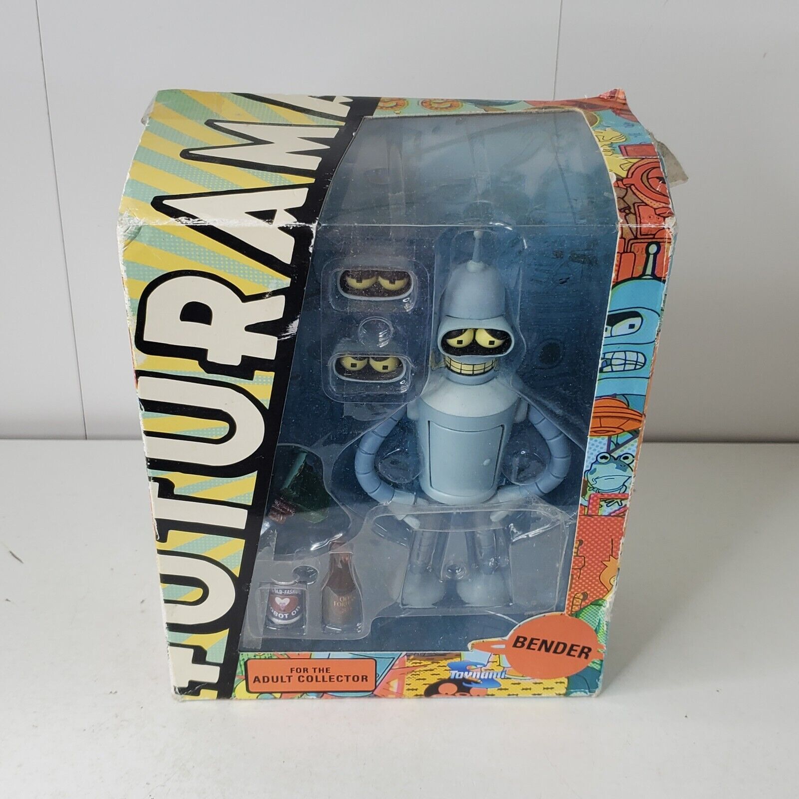 Rare 2008 Futurama Exclusive Bender With Robot Devil Build-A-Bot Part Figure Box