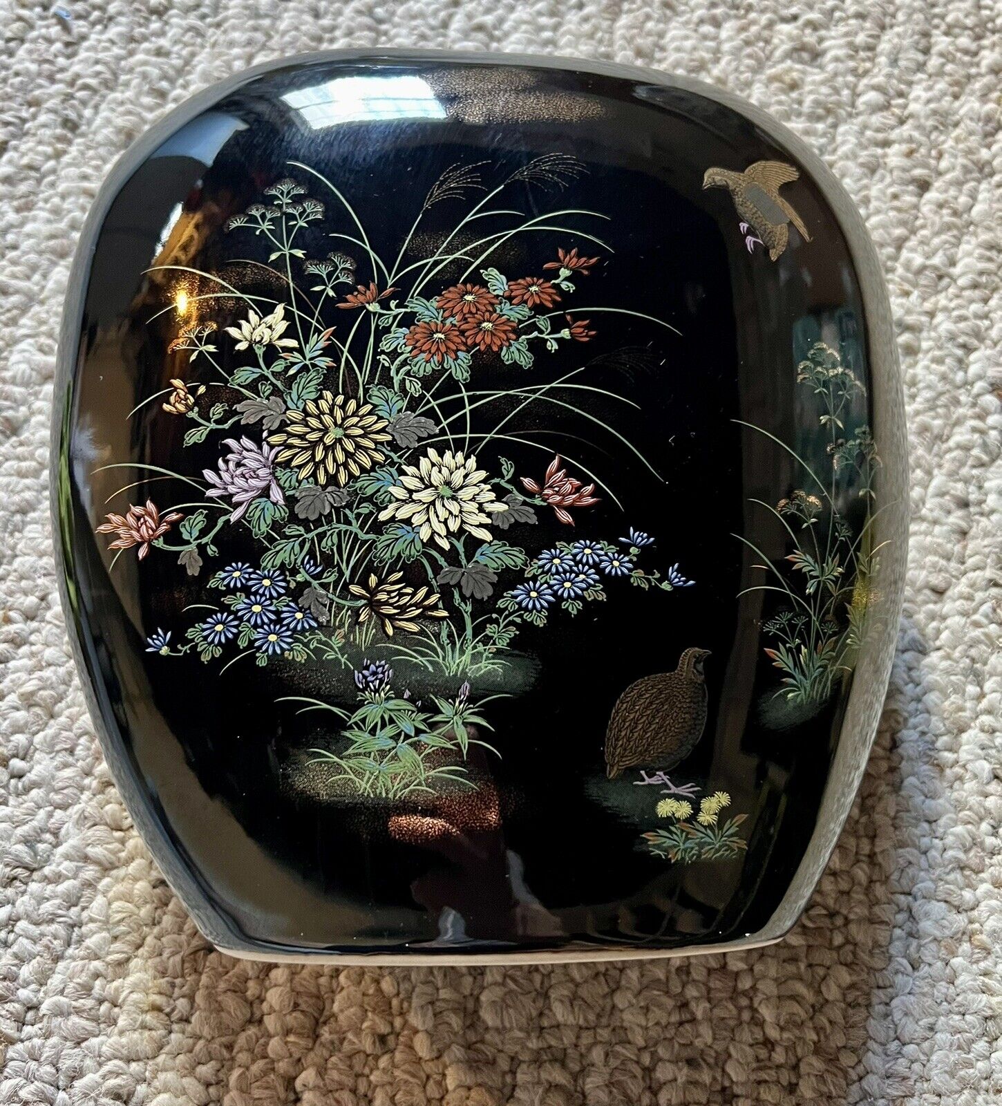 Vintage Yamaji Japanese Flower Vase Hand Painted