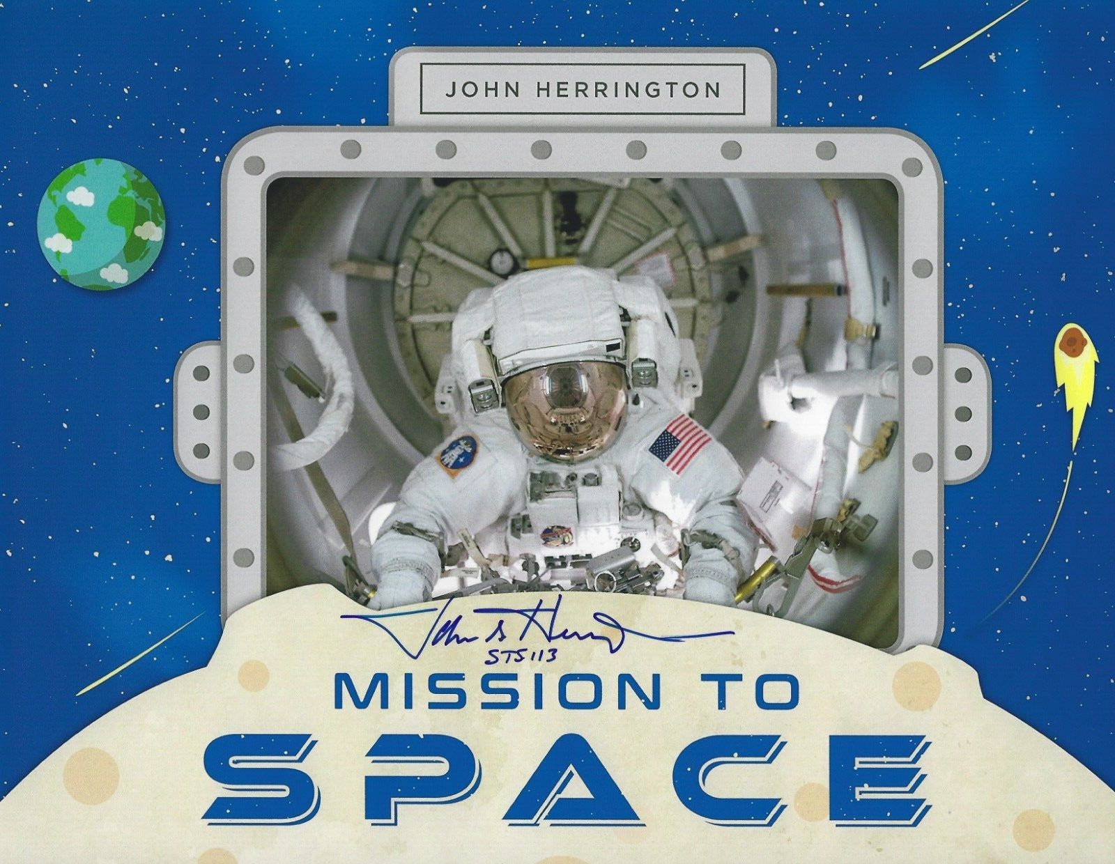 JOHN HERRINGTON Astronaut NASA Signed 8.5x11 Photo U.S. NAVY PILOT Naval Aviator