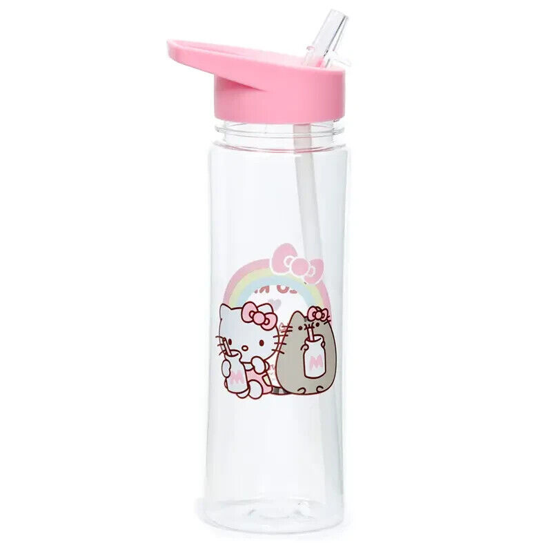 Hello Kitty x Pusheen Shatterproof Water Bottle Lid and Straw Licensed NEW