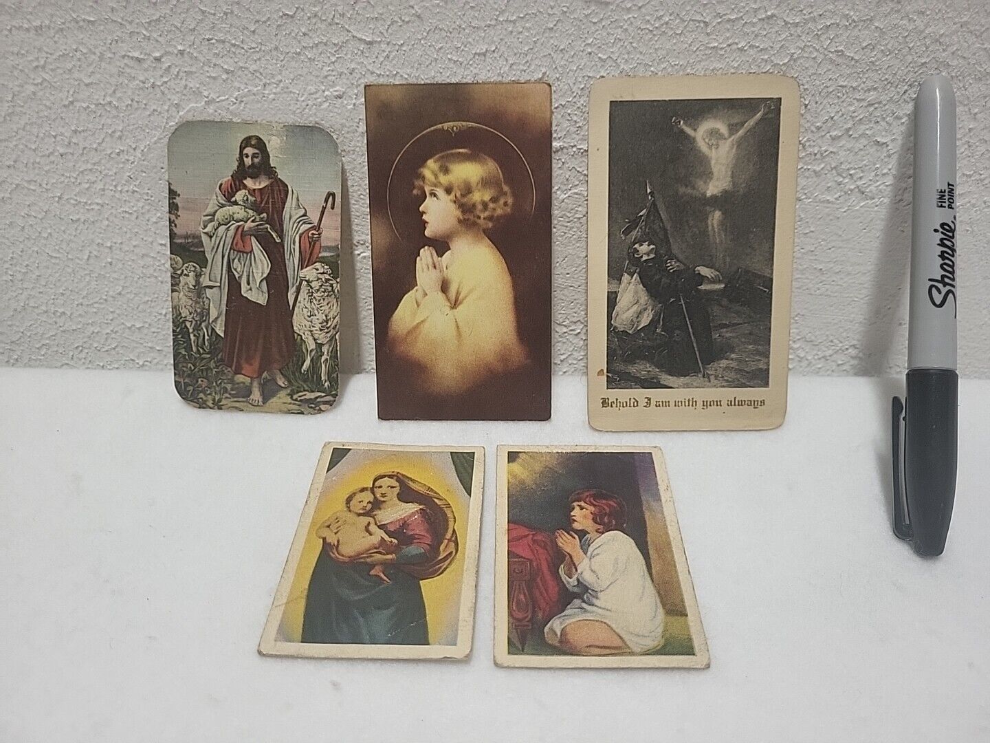 Early 1900's Lot 5 Vintage HOLY CARDS Religious Prayer Ephemera English German