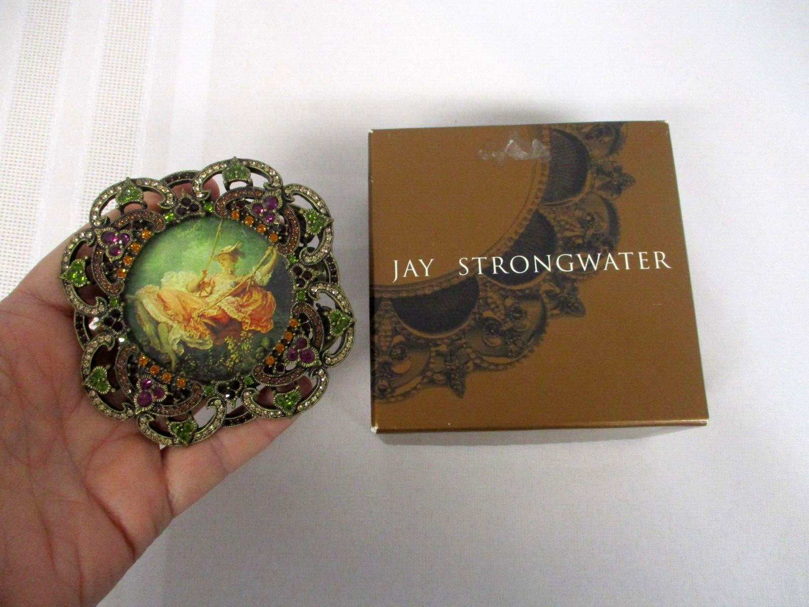 2000 ARTIST SIGNED JAY STRONGWATER JEWELED COLORFUL CRYSTALS PICTURE FRAME MIB